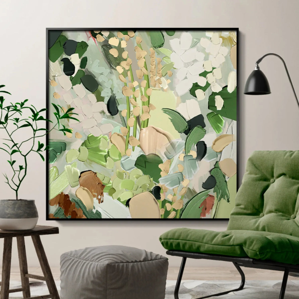 Colorful Abstract Textured Painting Canvas #AT042 - Acrylic Paint On Canvas With Rough, Textured, Abstract Design