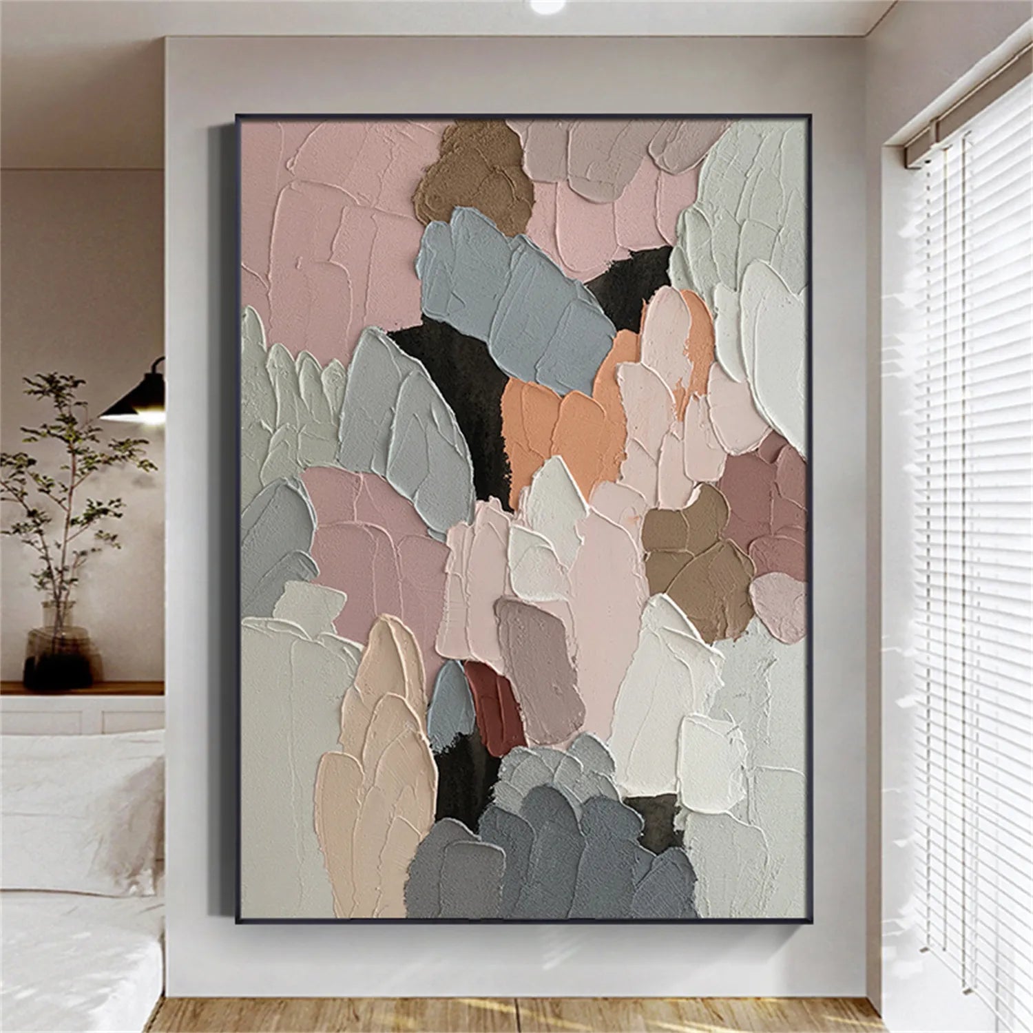 Colorful Abstract Textured Painting Canvas #AT041