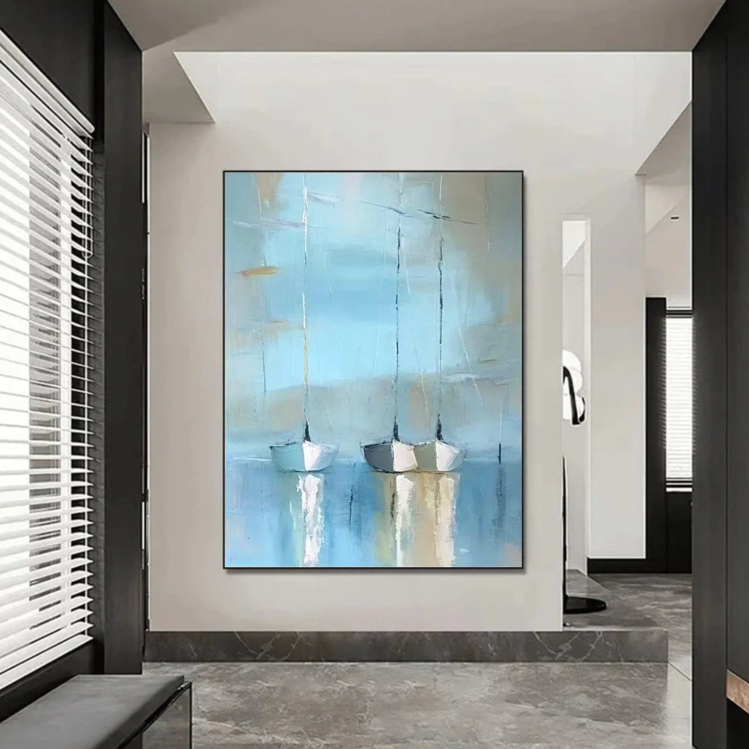 Ocean And Sky Abstract Wall Art #OS107