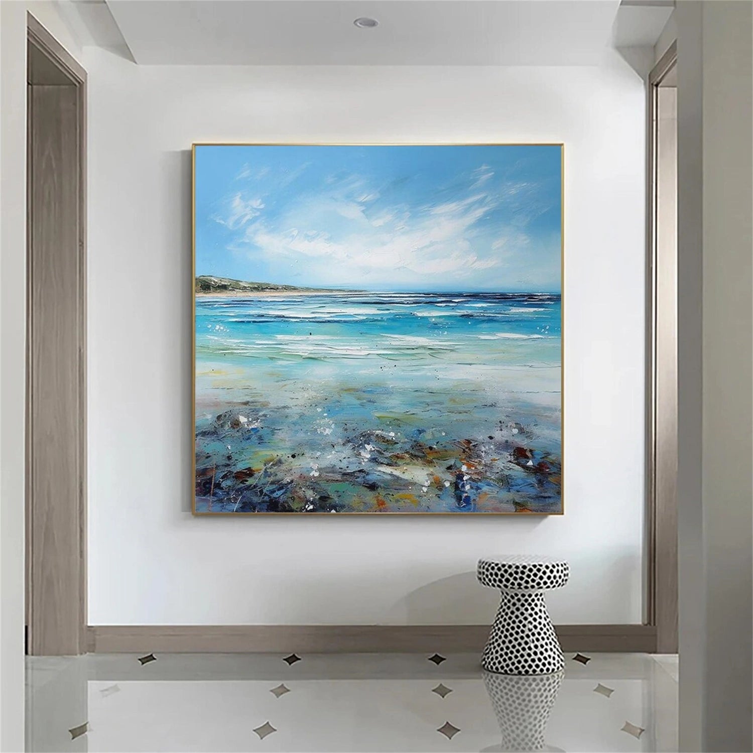 Ocean And Sky Abstract Wall Art #OS106