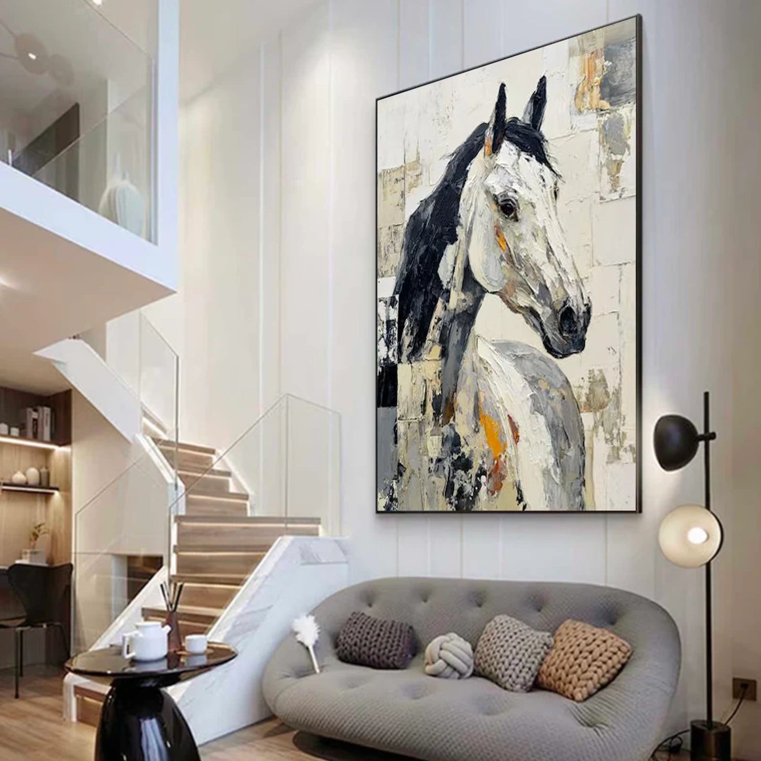 Abstract Animal Horse Wall Art #AC079