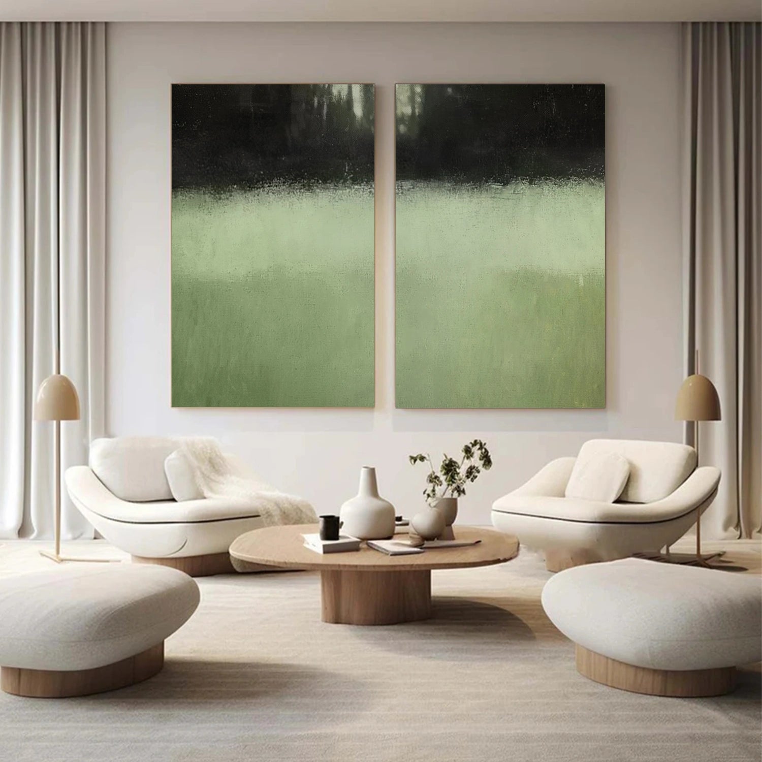 Abstract Painting Canvas Set of 2 #AP158