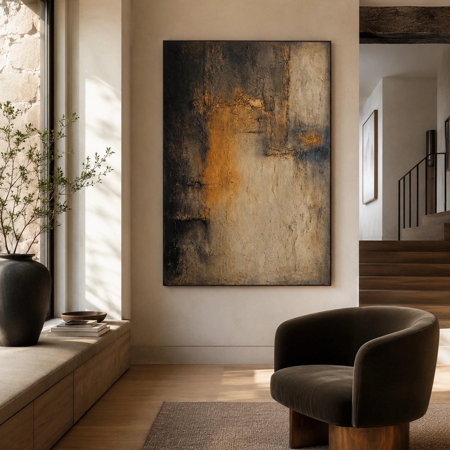 Wabi Sabi Textured Canvas Art #WS136