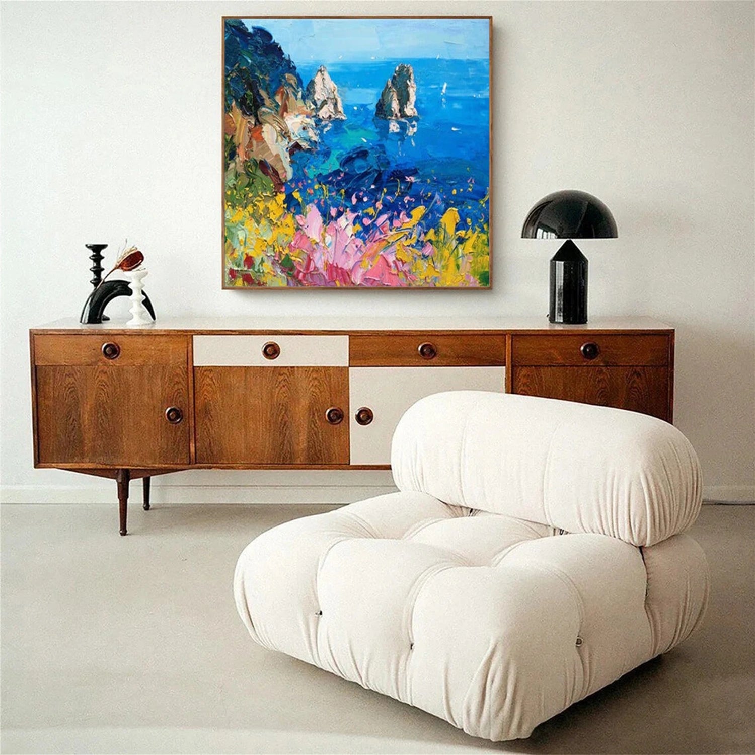 Ocean And Sky Abstract Textured Wall Art #OS062