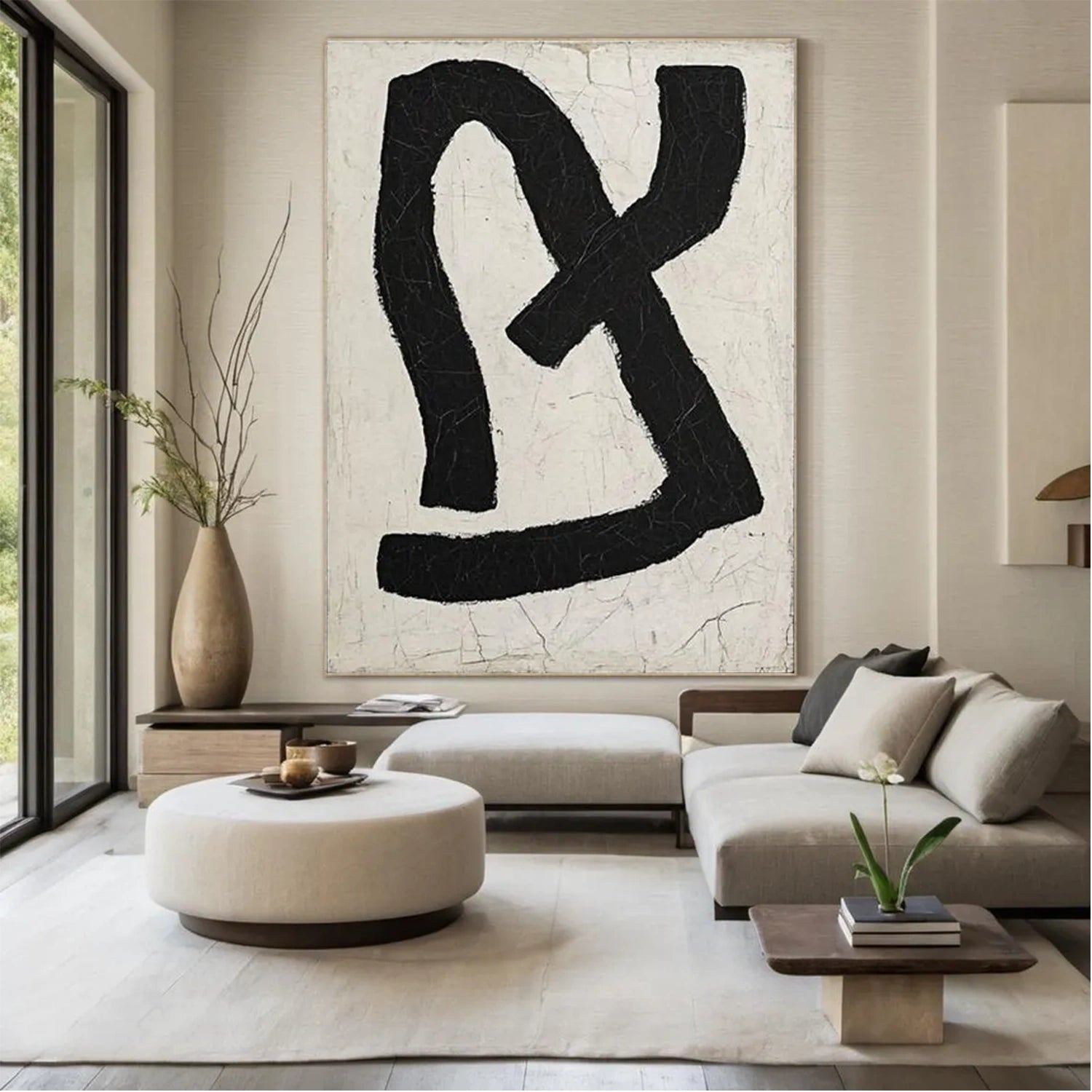 Black and White Minimalist Canvas Art #MT130