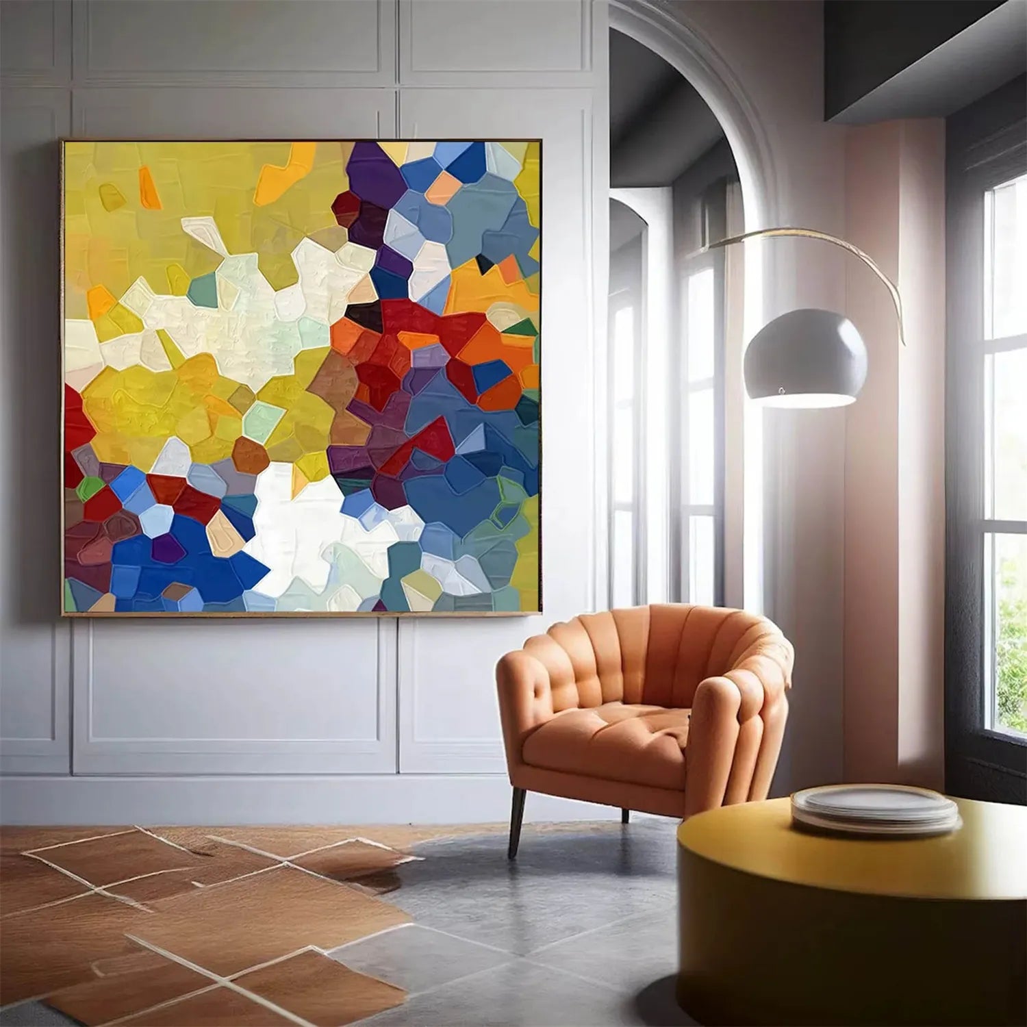 Colorful Abstract Textured Painting Canvas #AT025