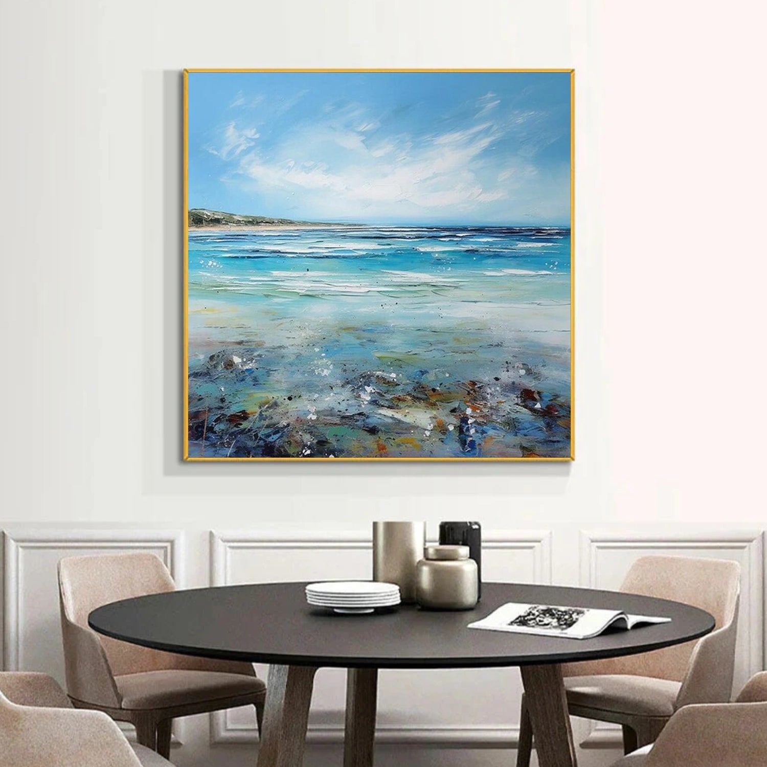 Ocean And Sky Abstract Wall Art #OS106