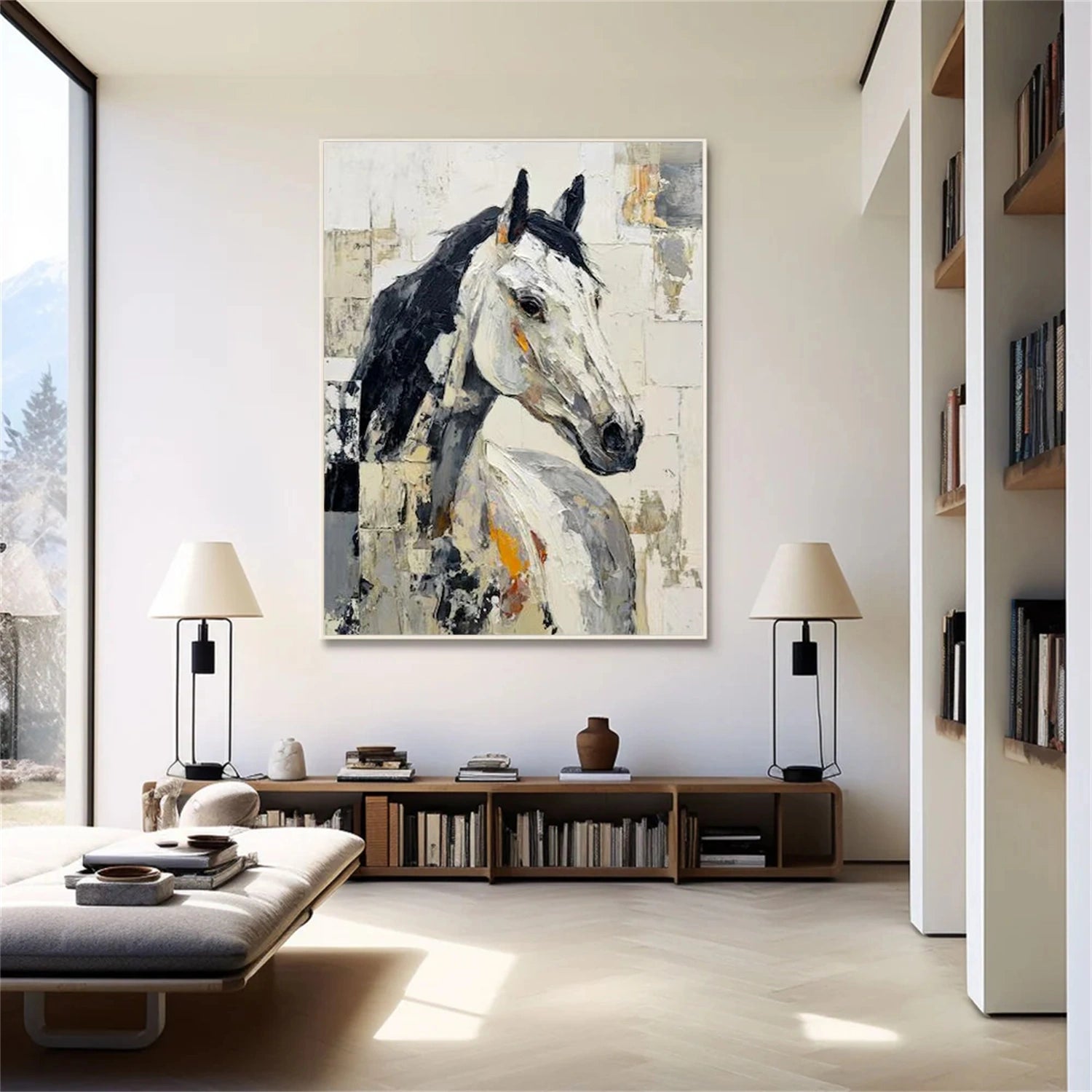 Abstract Animal Horse Wall Art #AC079