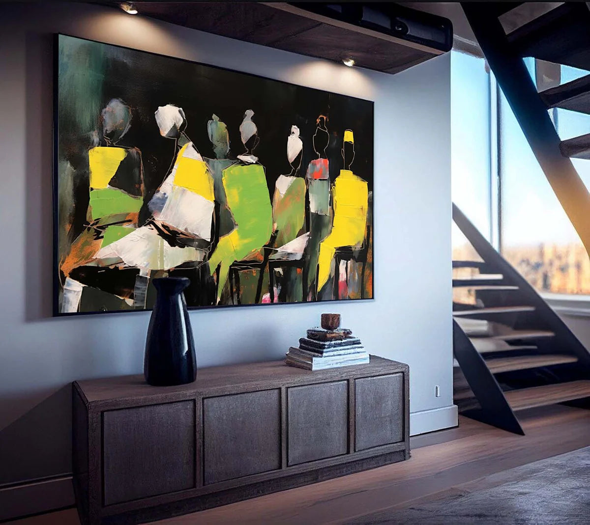 Abstract People Canvas Art #AE002