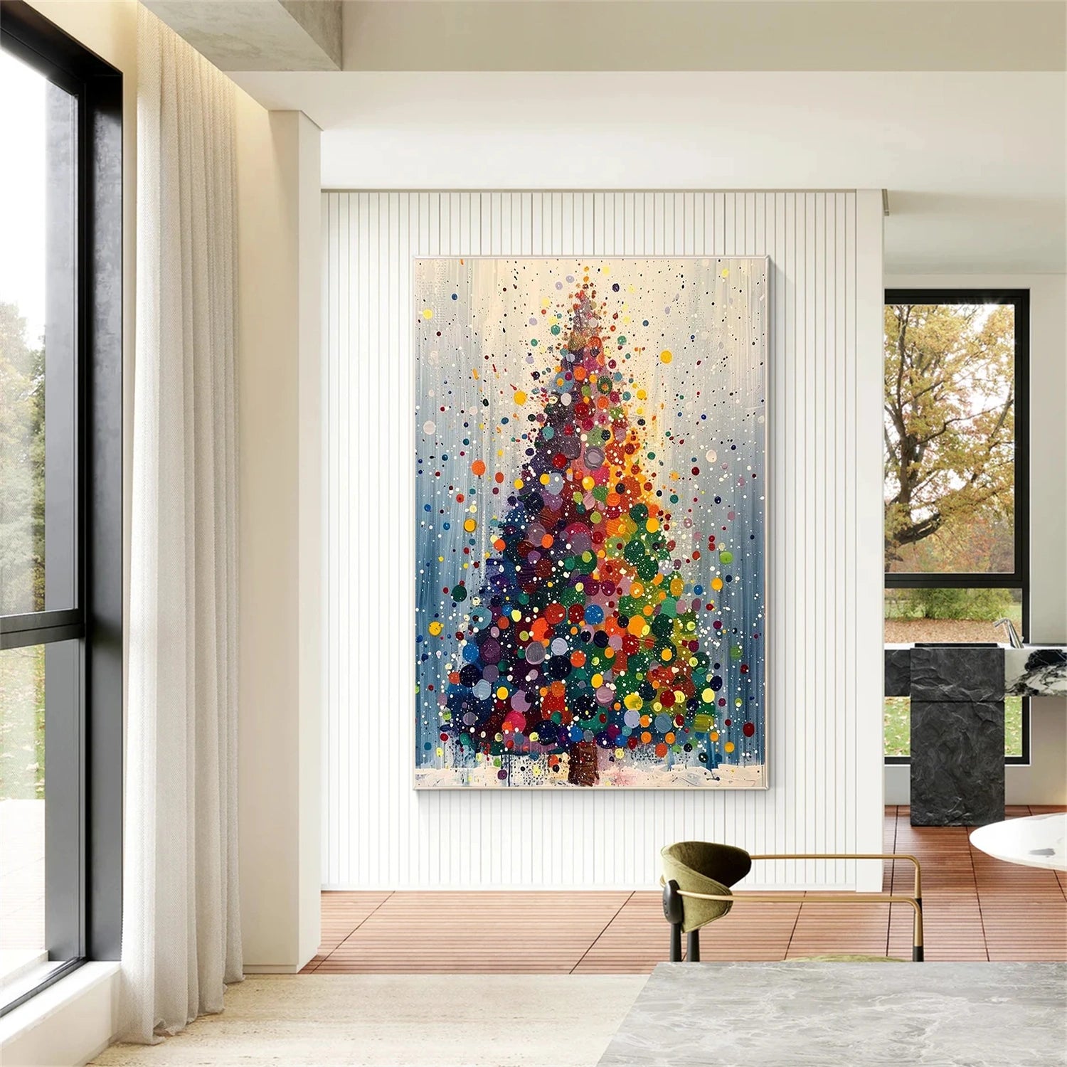 Colorful Tree Abstract Wall Art #TP083