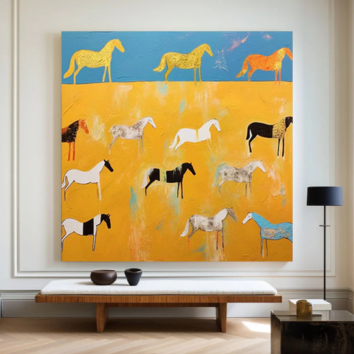 Abstract Animal Horse Wall Art #AC078