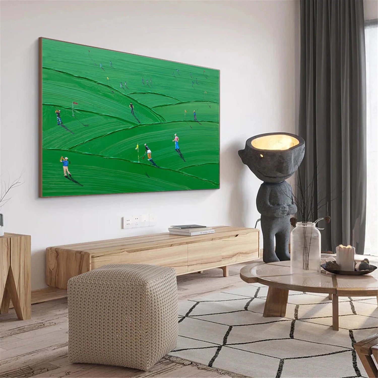 Golf Sport Textured Wall Art #MS092