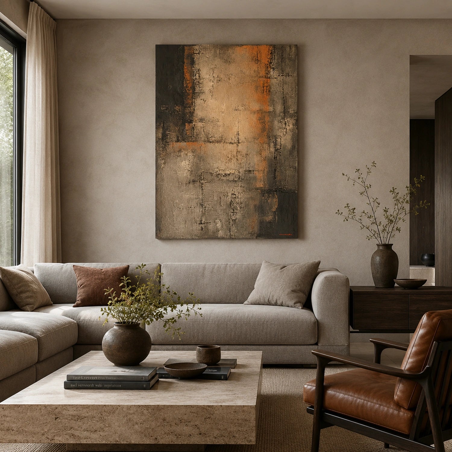 Wabi Sabi Textured Canvas Art #WS138