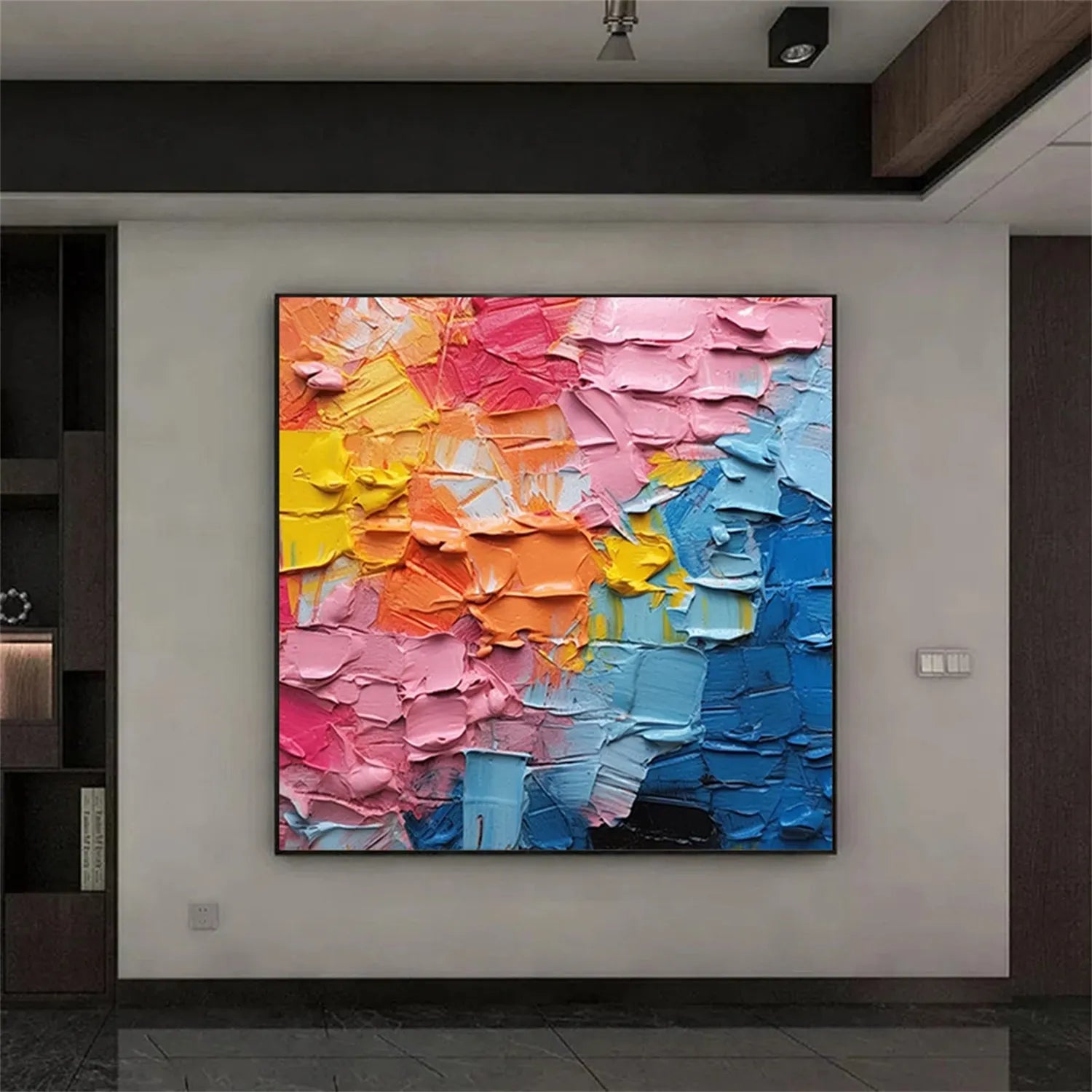 Colorful Abstract Textured Painting Canvas #AT018