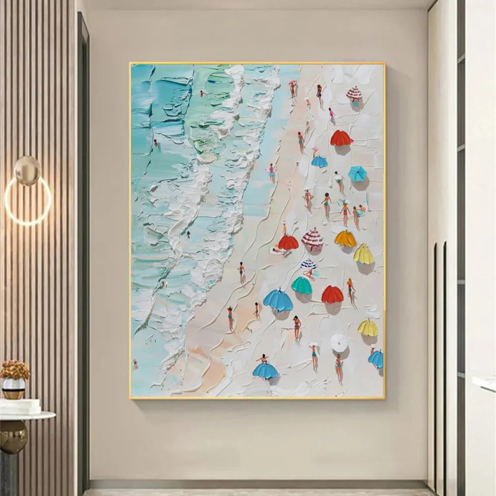 Ocean And Sky Textured Painting Canvas #OS030