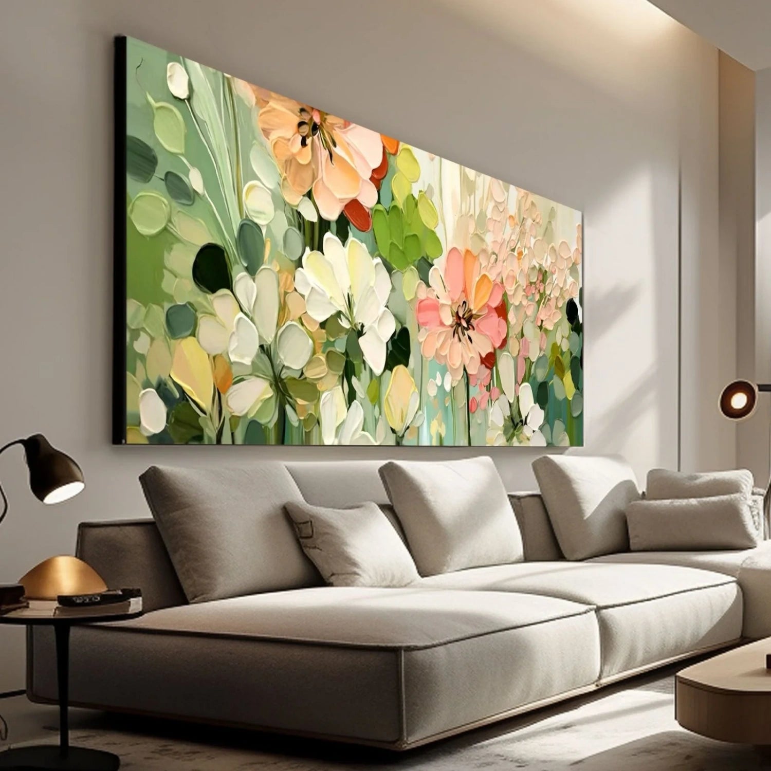 Colorful Flower Textured Painting Canvas #FP051