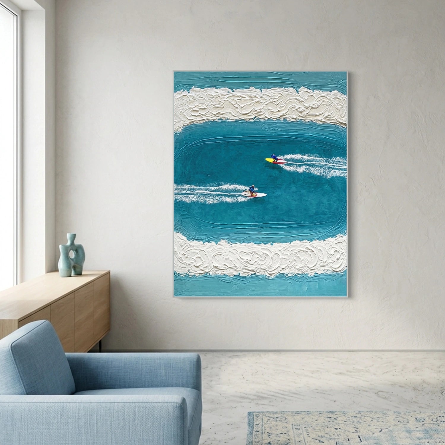 Surfing Sport Textured Wall Art #MS121