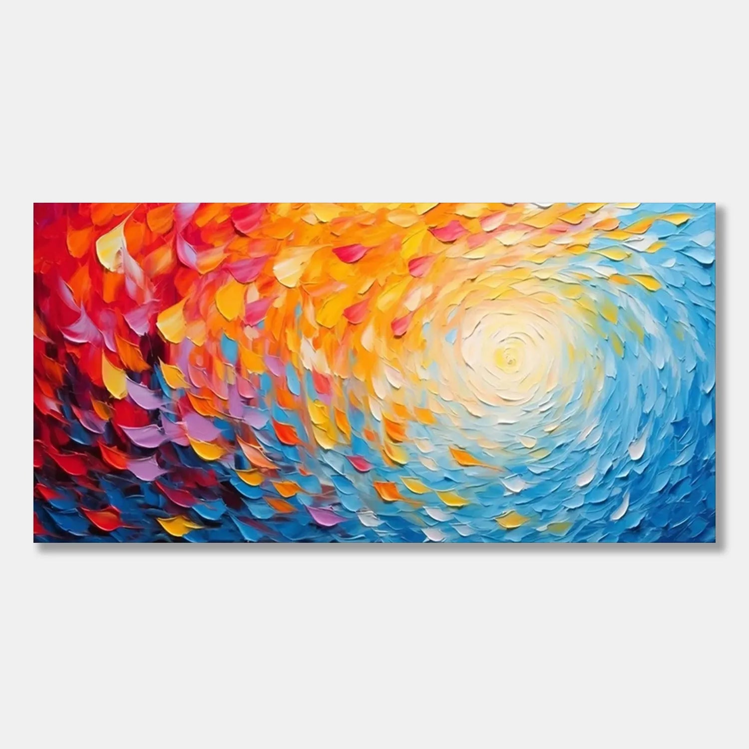 Colorful Flower Textured Painting Canvas #FP018
