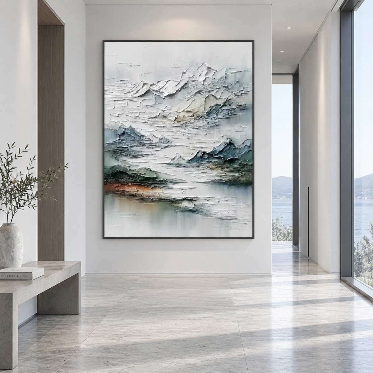 Abstract Mountain Textured Canvas Art #MO077