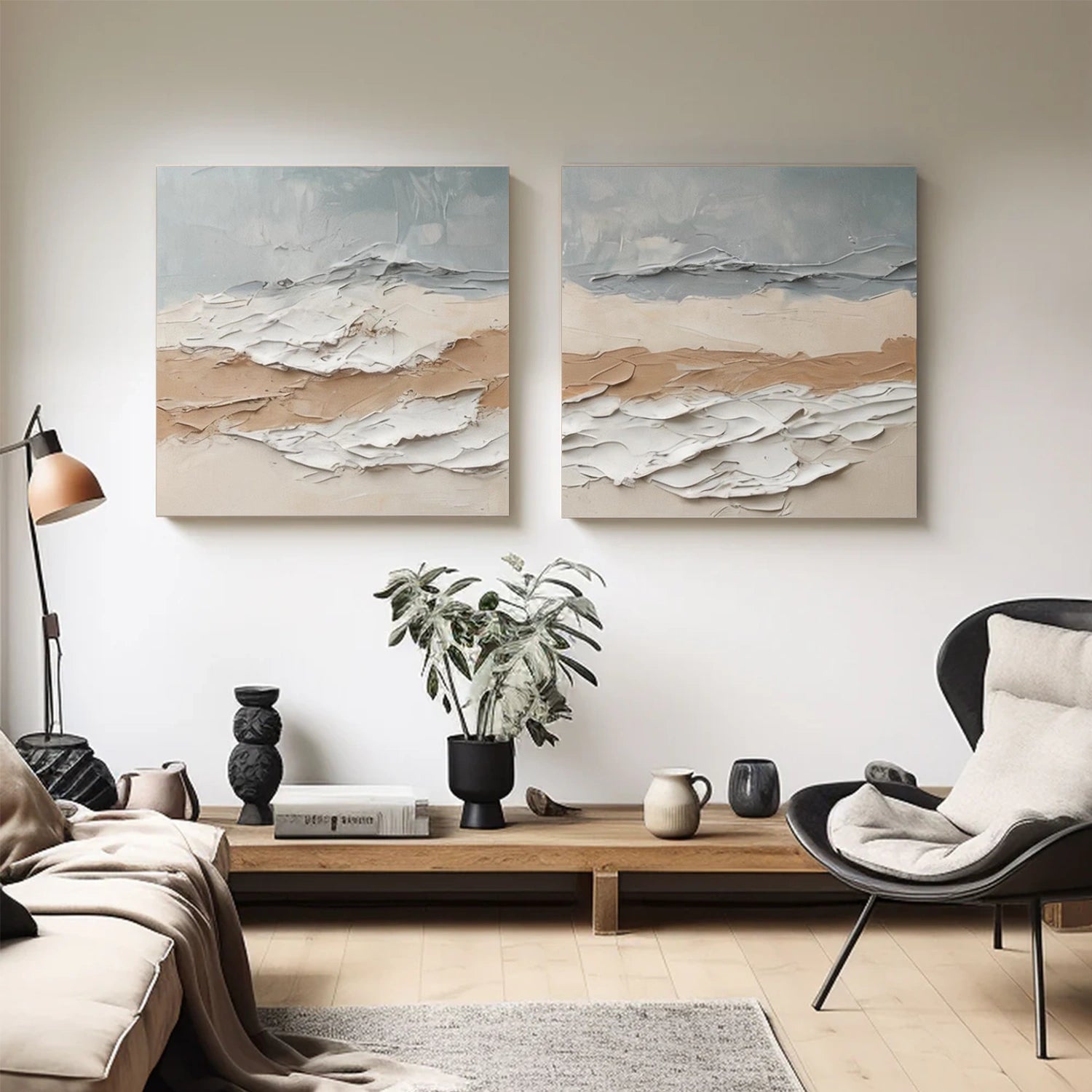 Abstract Textured Wall Art Set of 2 #AT150