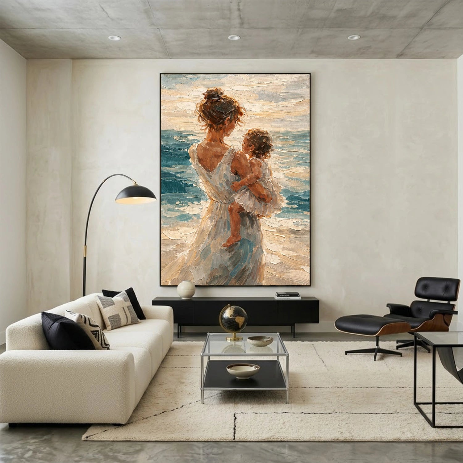Abstract Portrait Textured Canvas Art #AE156