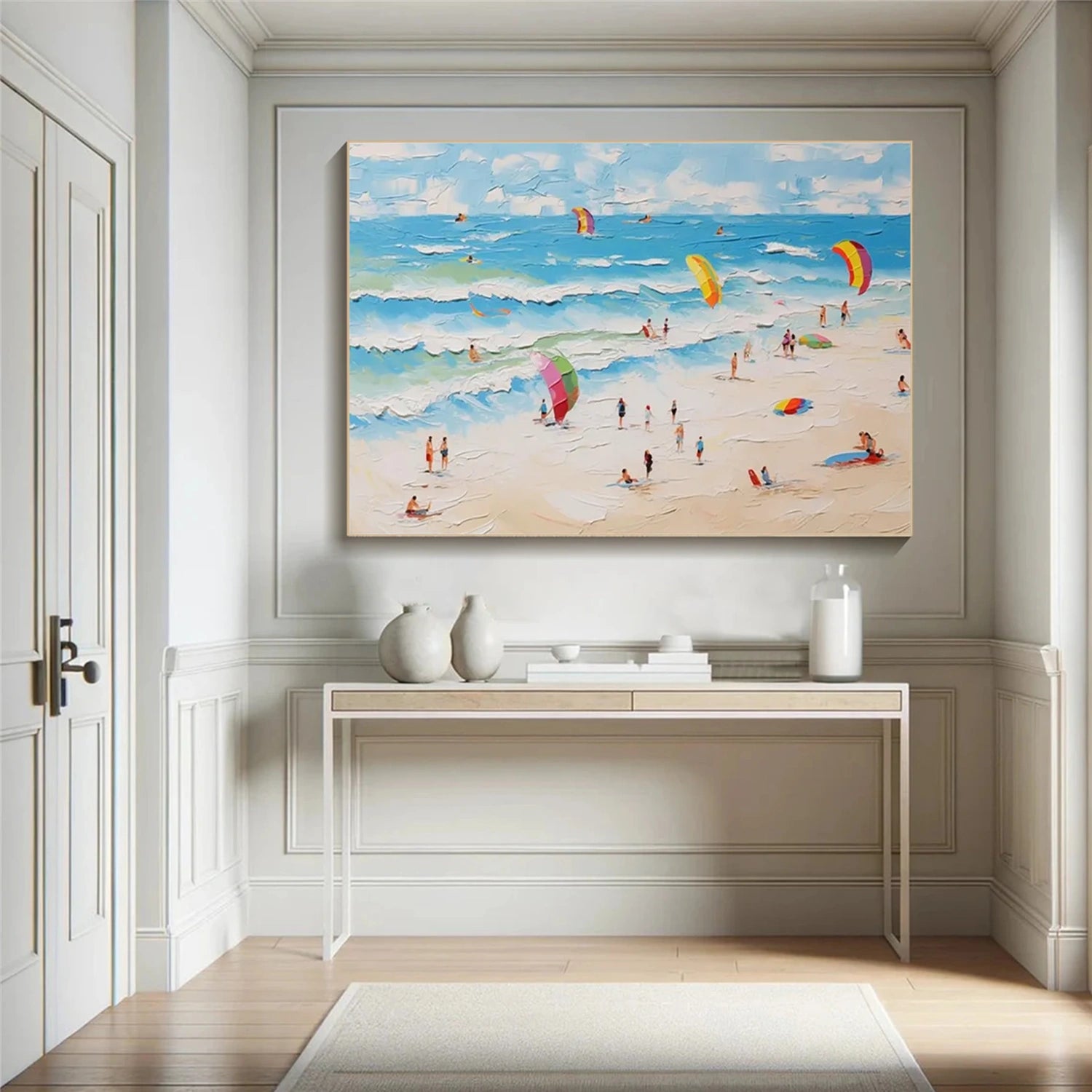 Ocean And Sky Abstract Textured Wall Art #OS059