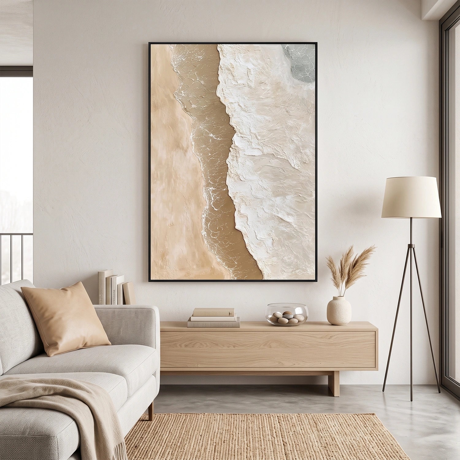 Ocean And Sky Abstract Textured Wall Art #OS167