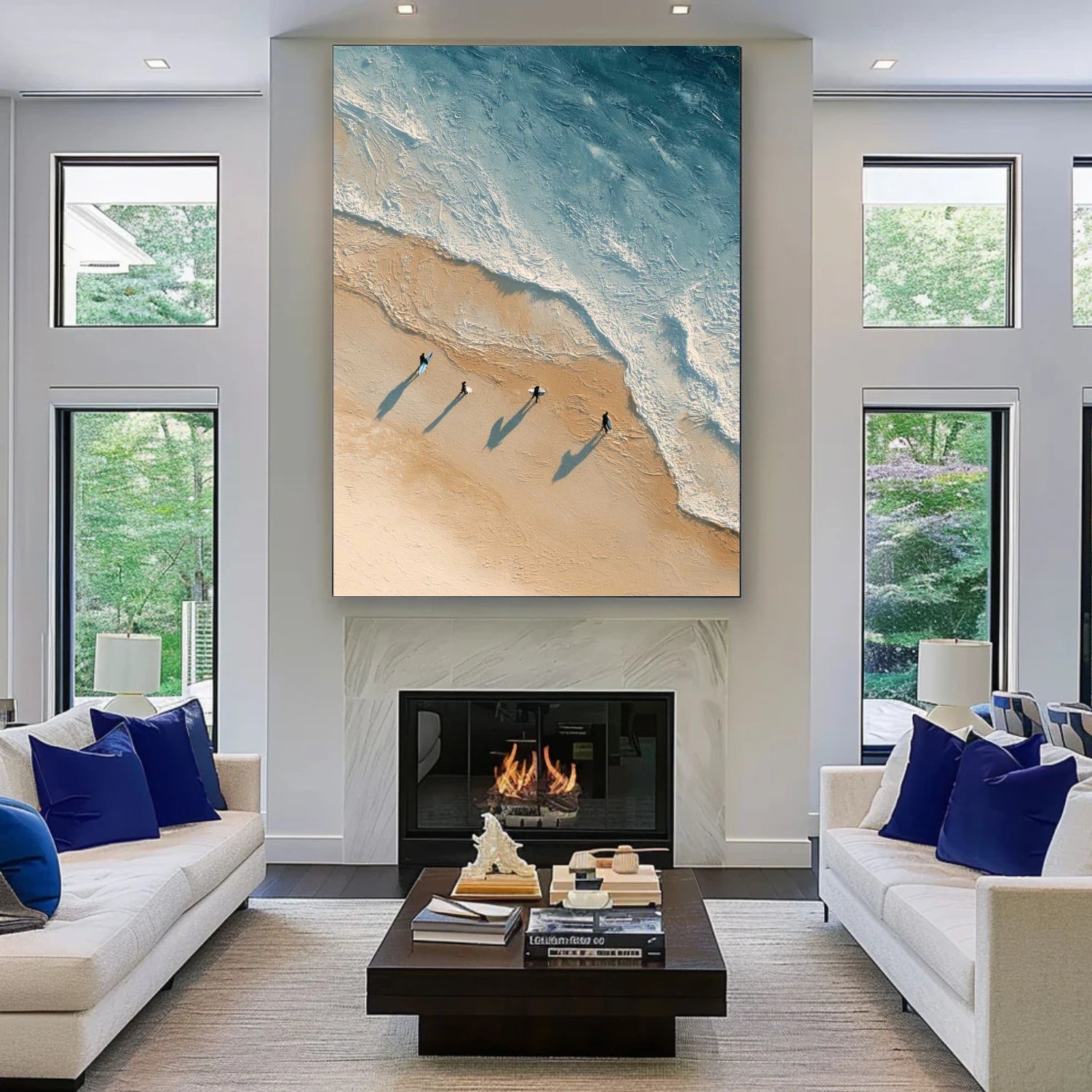 Ocean Abstract Textured Wall Art #OP067