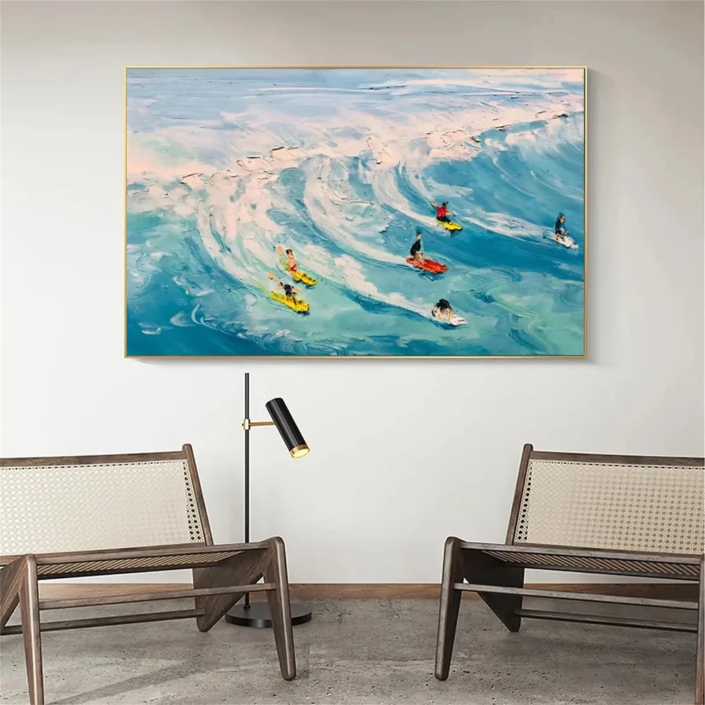 Surfing Sport Textured Wall Art #MS032