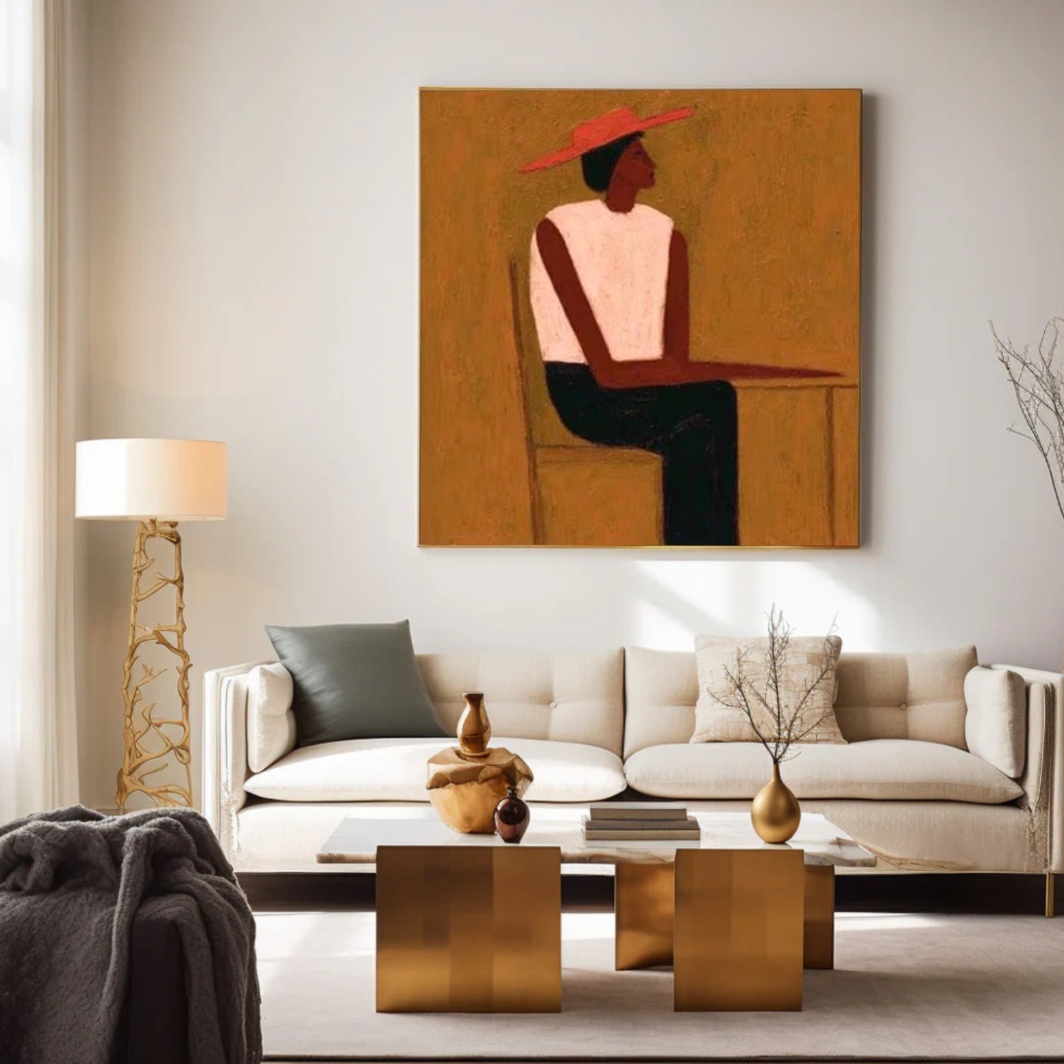 Abstract Portrait Canvas Art #AE102