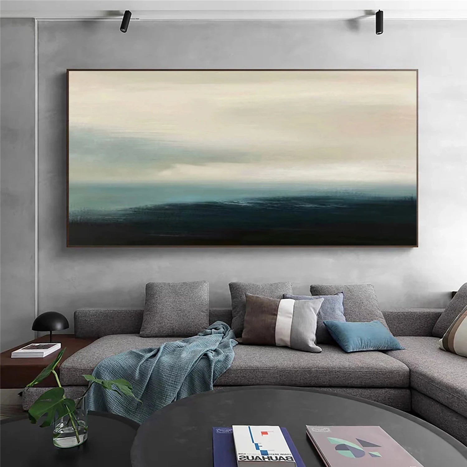 Ocean And Sky Abstract Wall Art #OS085