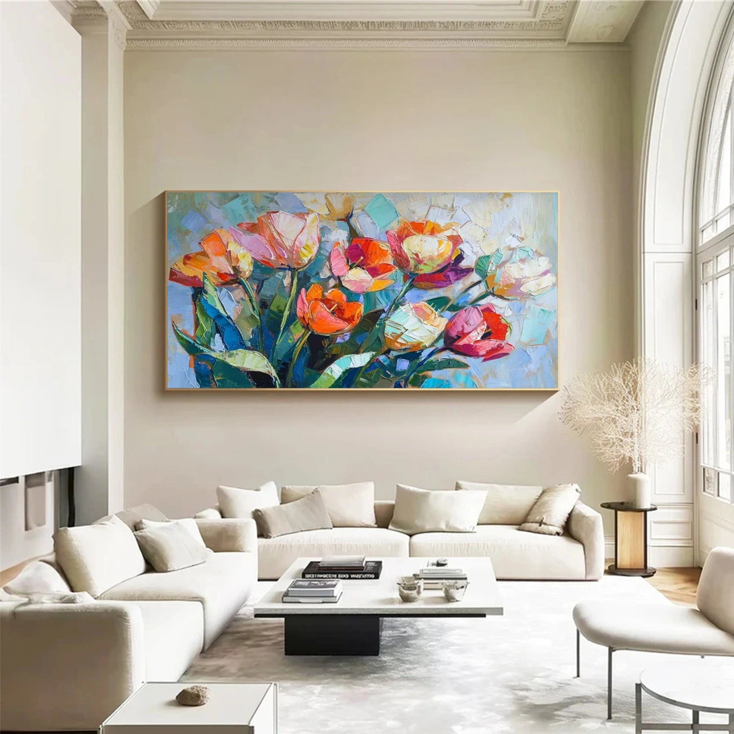 Colorful Flower Abstract Wall Art #FP142