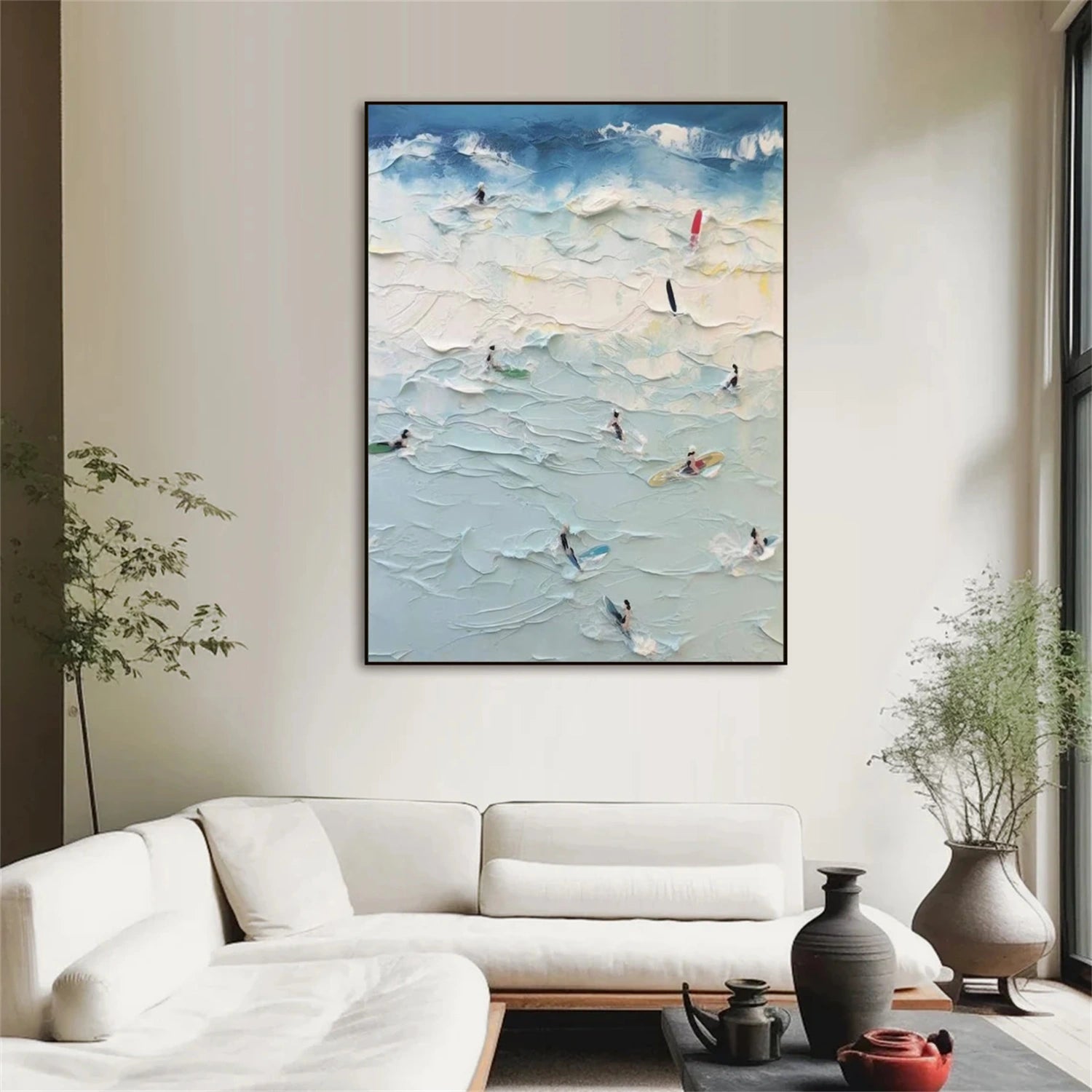 Surfing Sport Textured Wall Art #MS014
