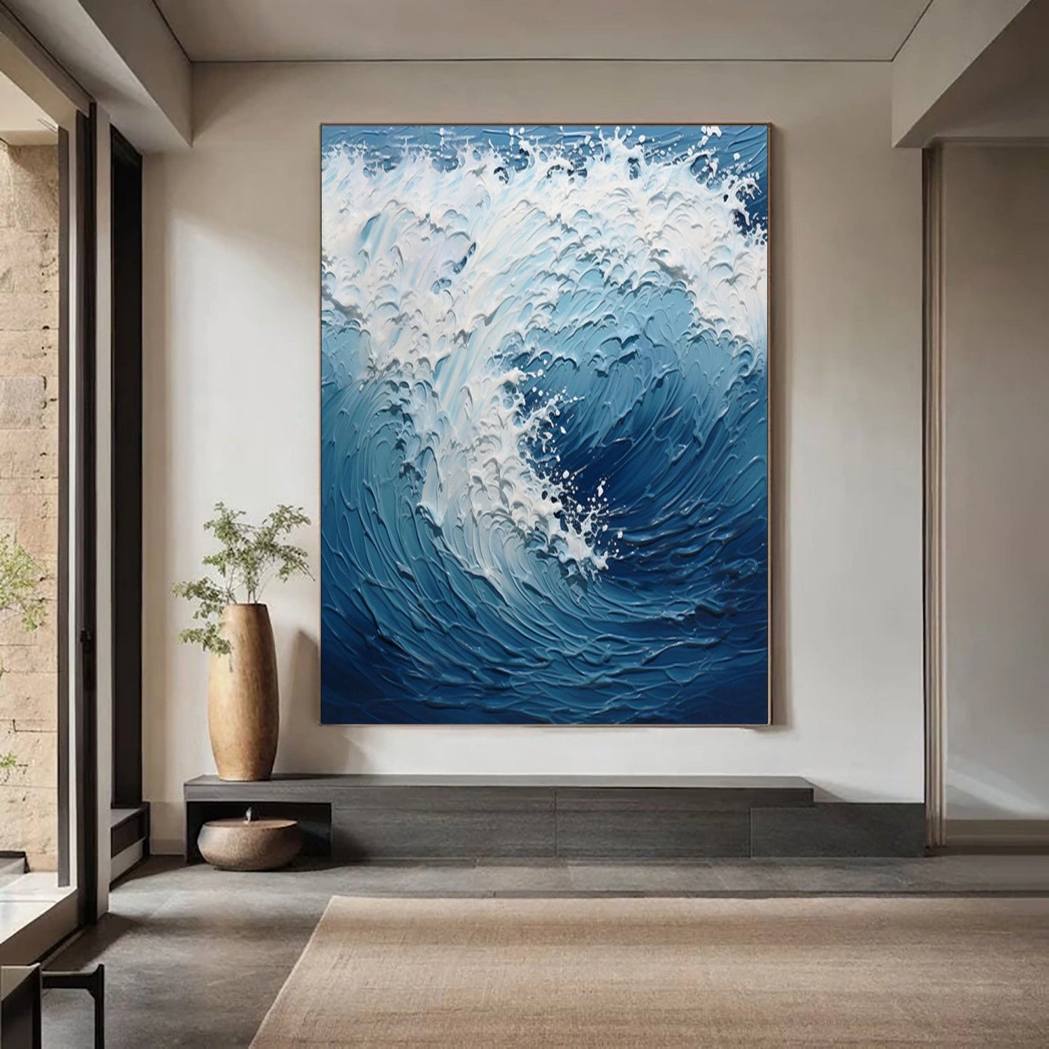 Ocean Textured Painting Canvas #OP019