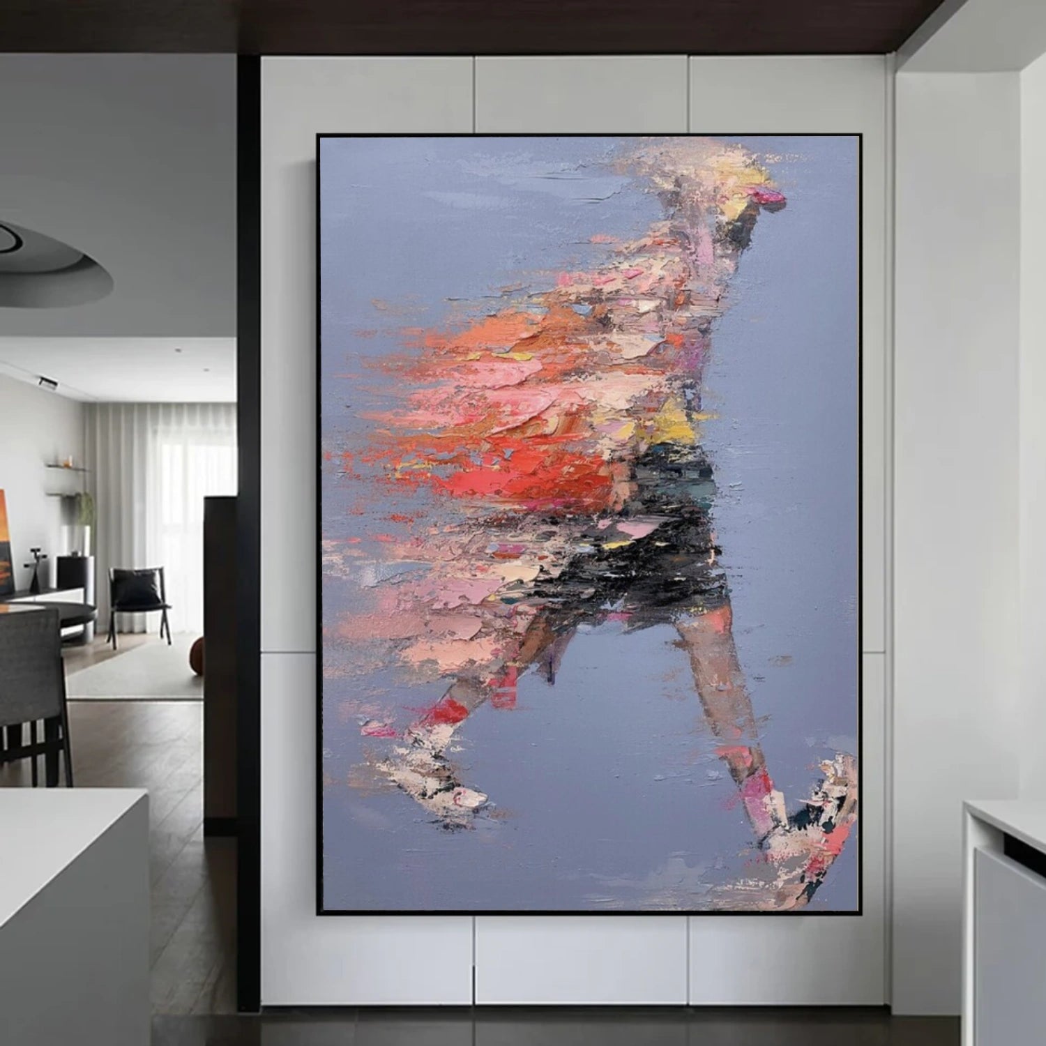 Abstract People Textured Canvas #AE055