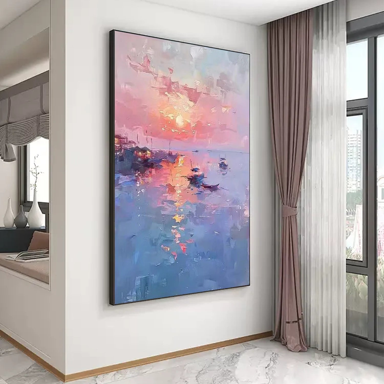 Ocean And Sky Painting Canvas #OS054