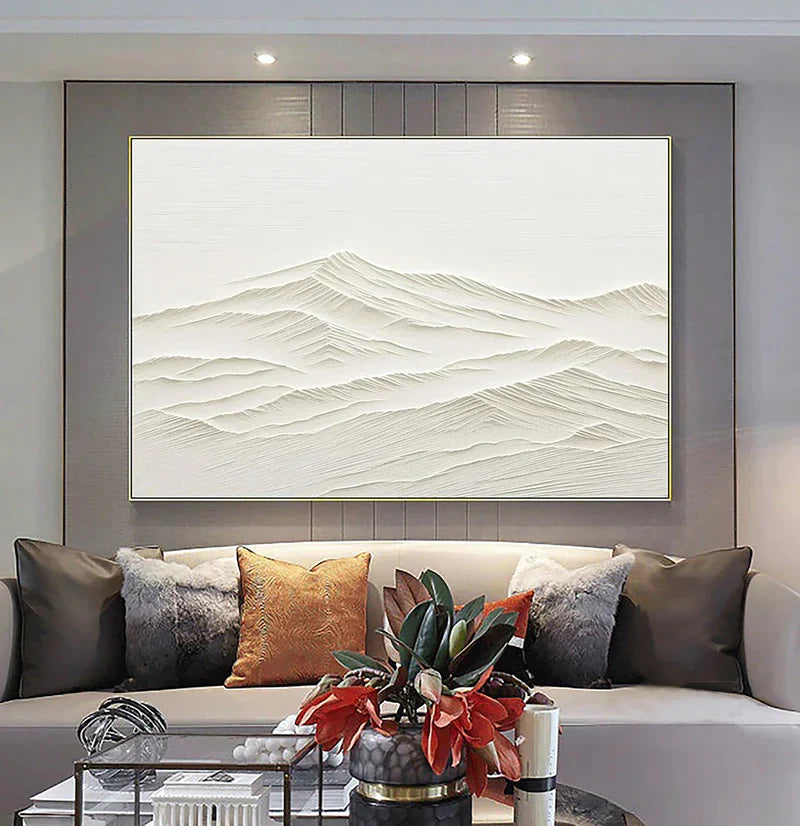 Mountain Minimalist Textured Canvas Art  #MO015