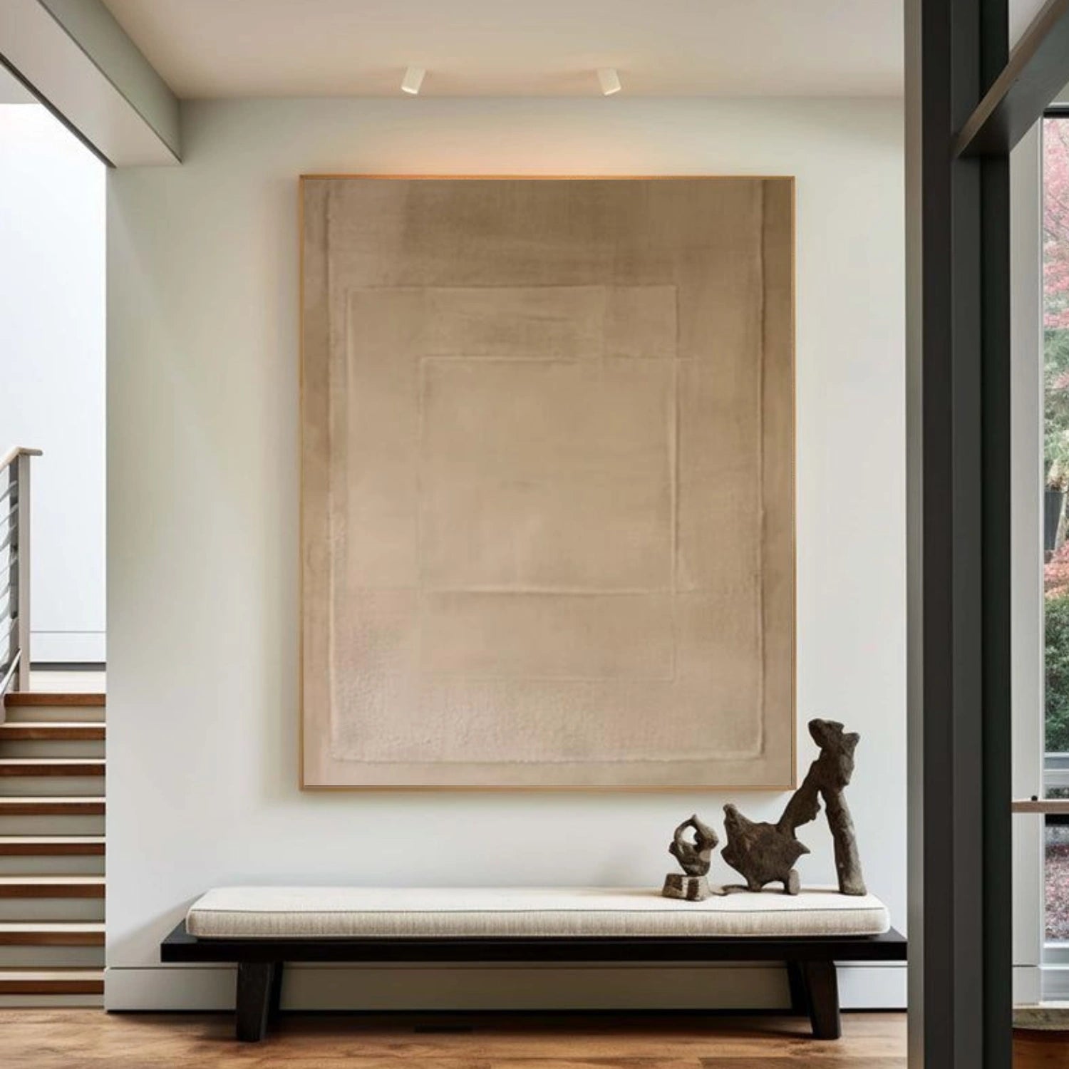 Beige and Brown Wabi Sabi Canvas Art #WS112
