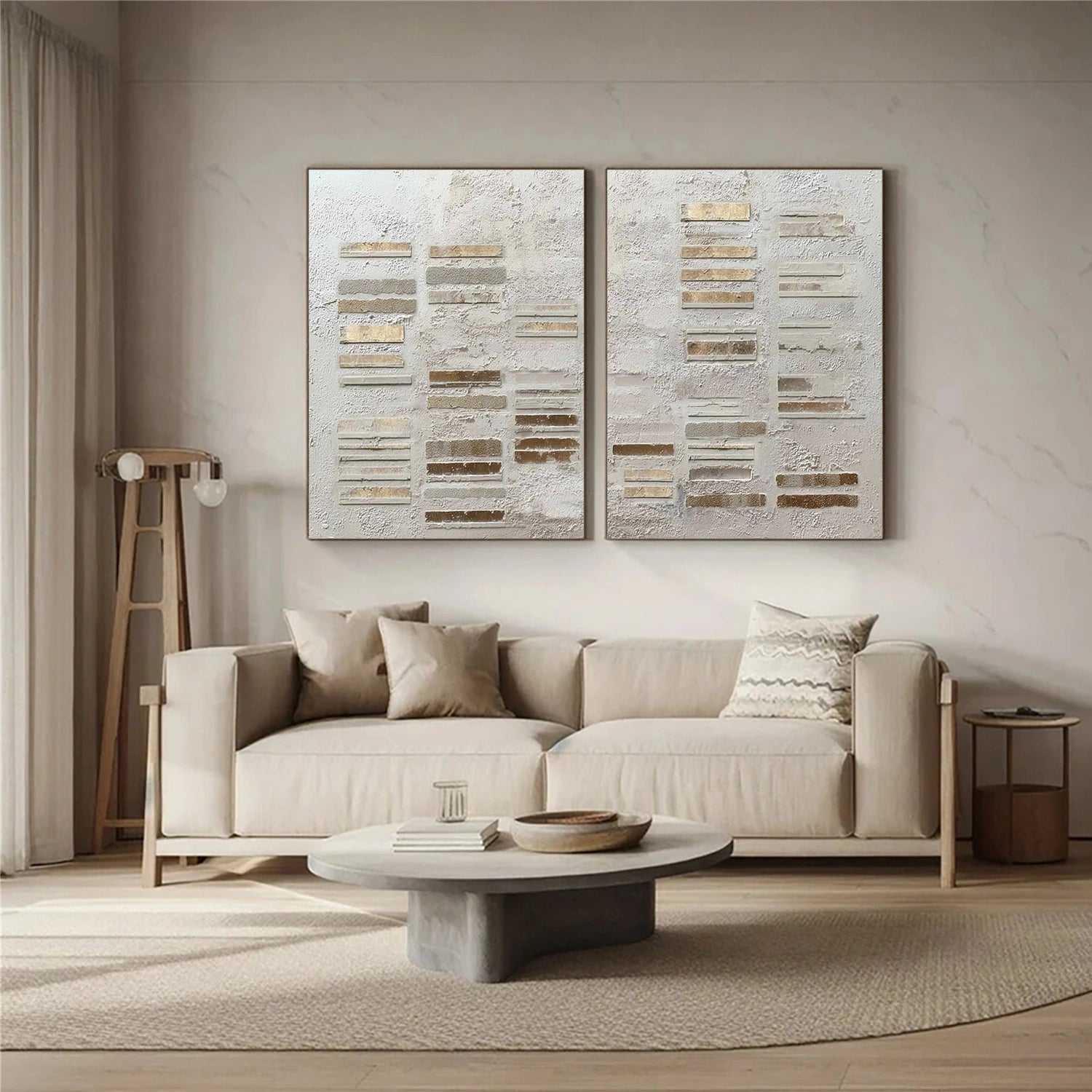 Wabi Sabi Textured Canvas Art Set of 2 #WS102
