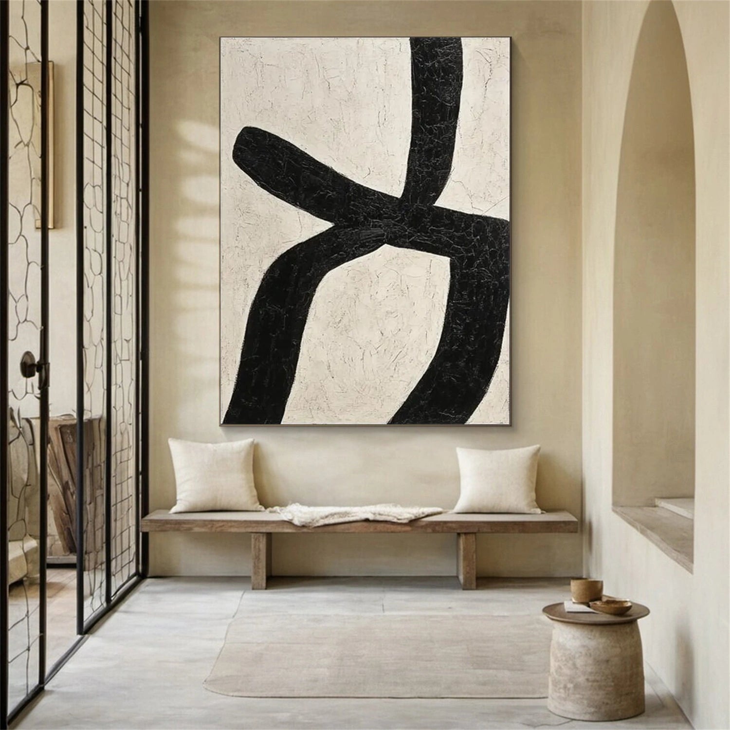 Black and White Minimalist Canvas Art #MT132
