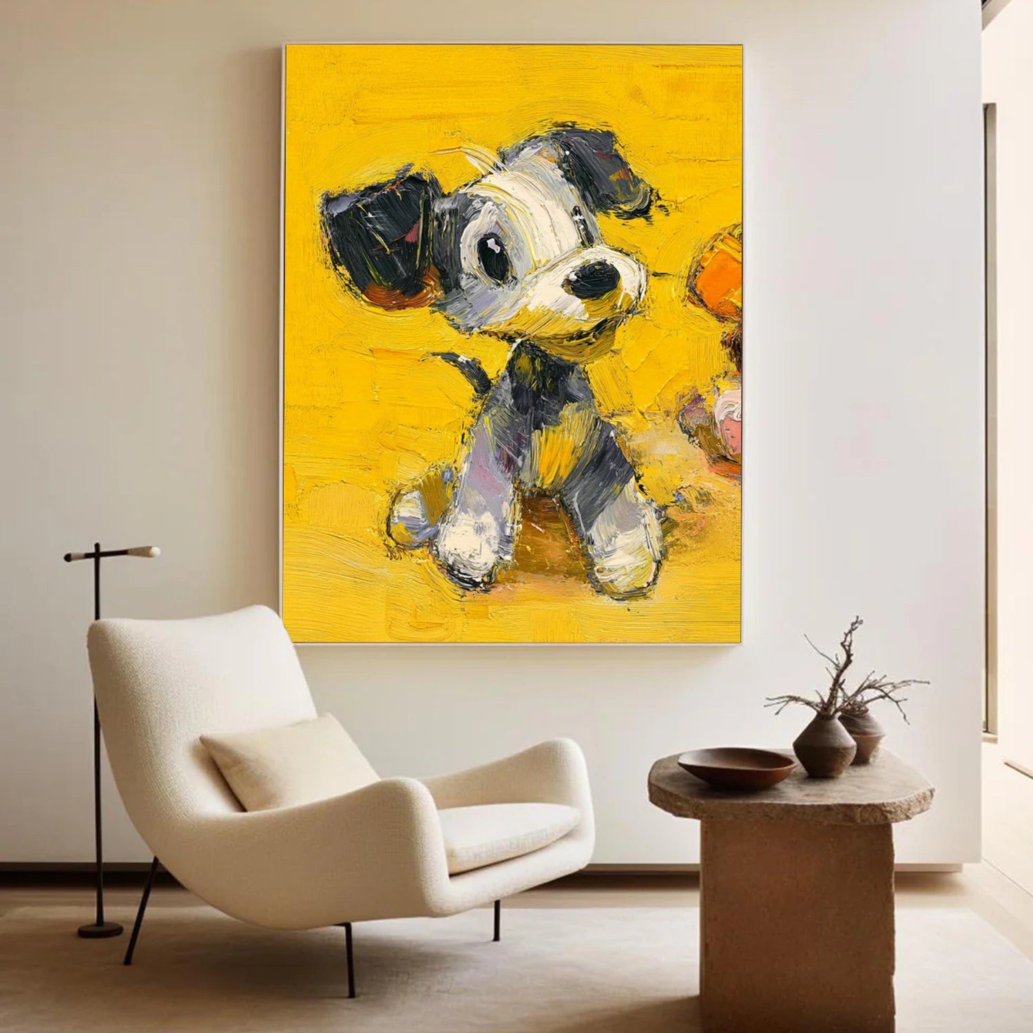 Abstract Animal Dog Textured Wall Art #AC094
