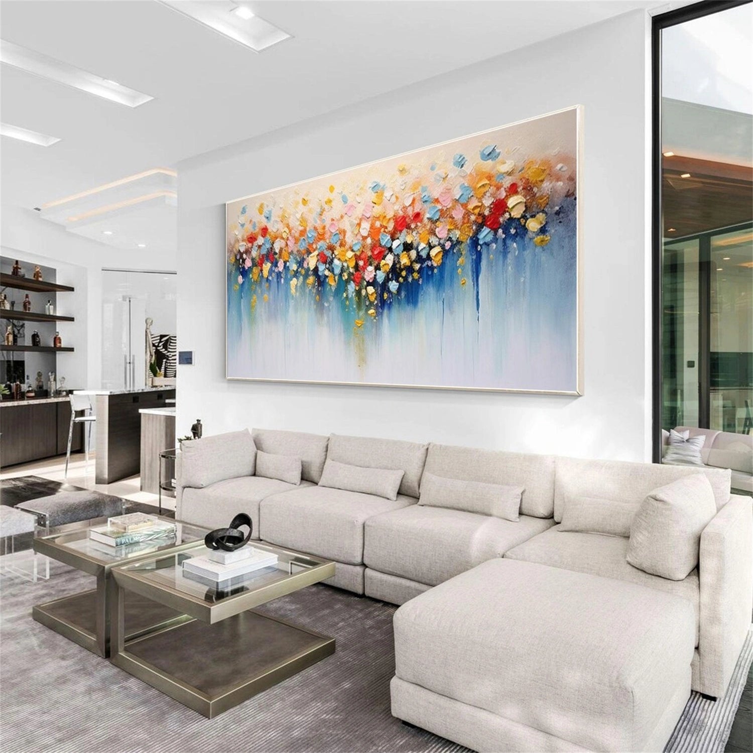 Colorful Abstract Painting Canvas #AP079