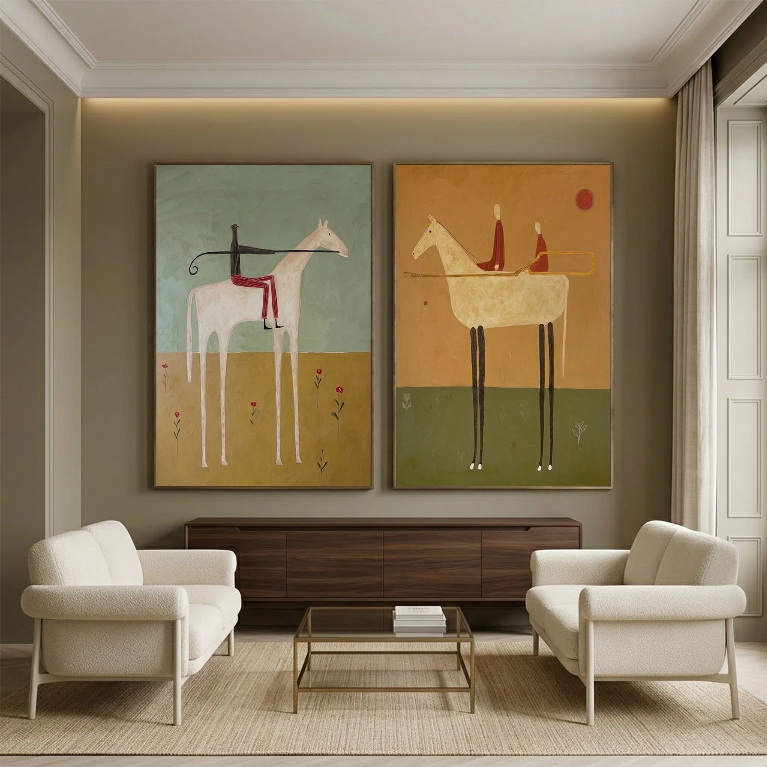 Vintage Americana Art Set of 2 #VT075