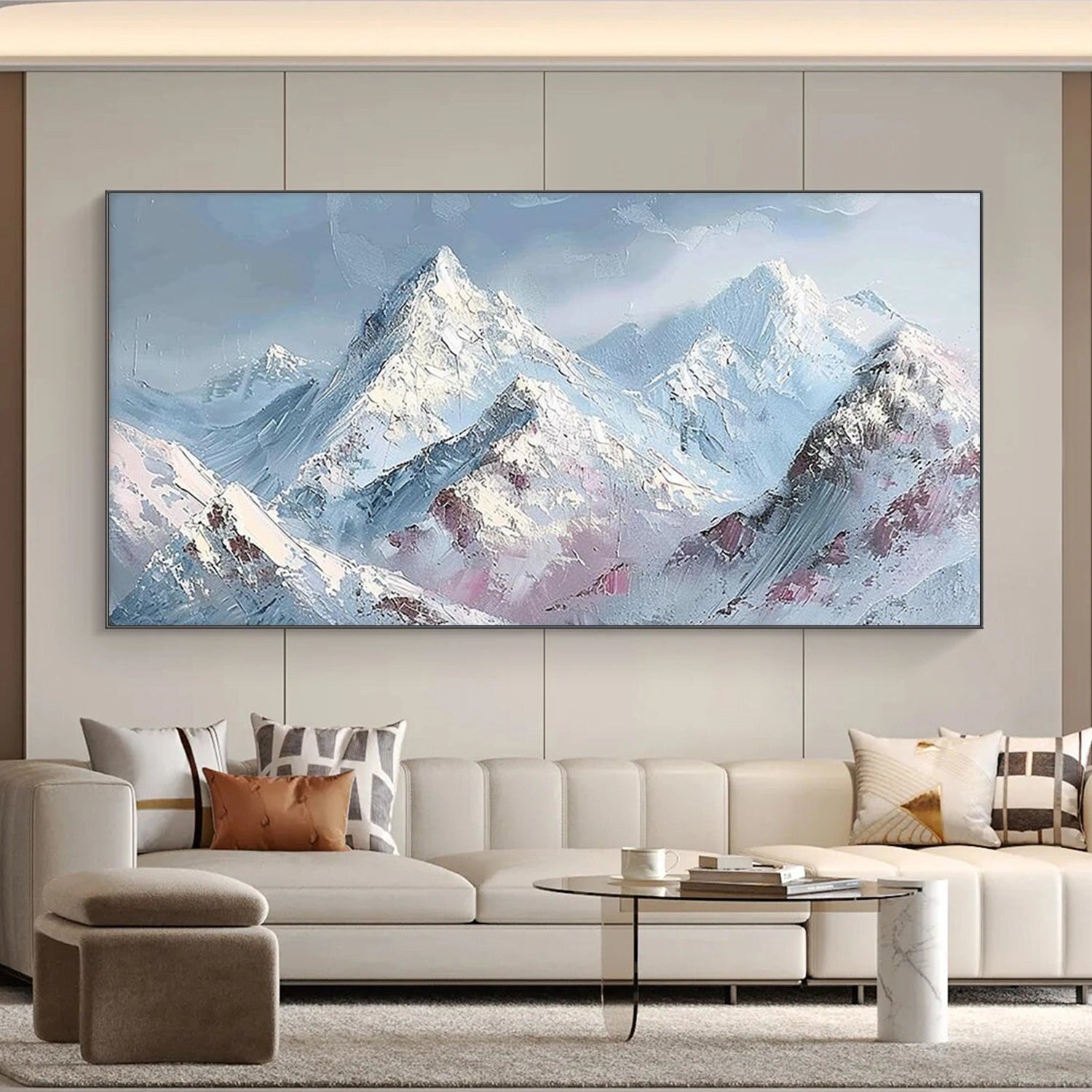 Minimalist Mountain Canvas Art #MO030