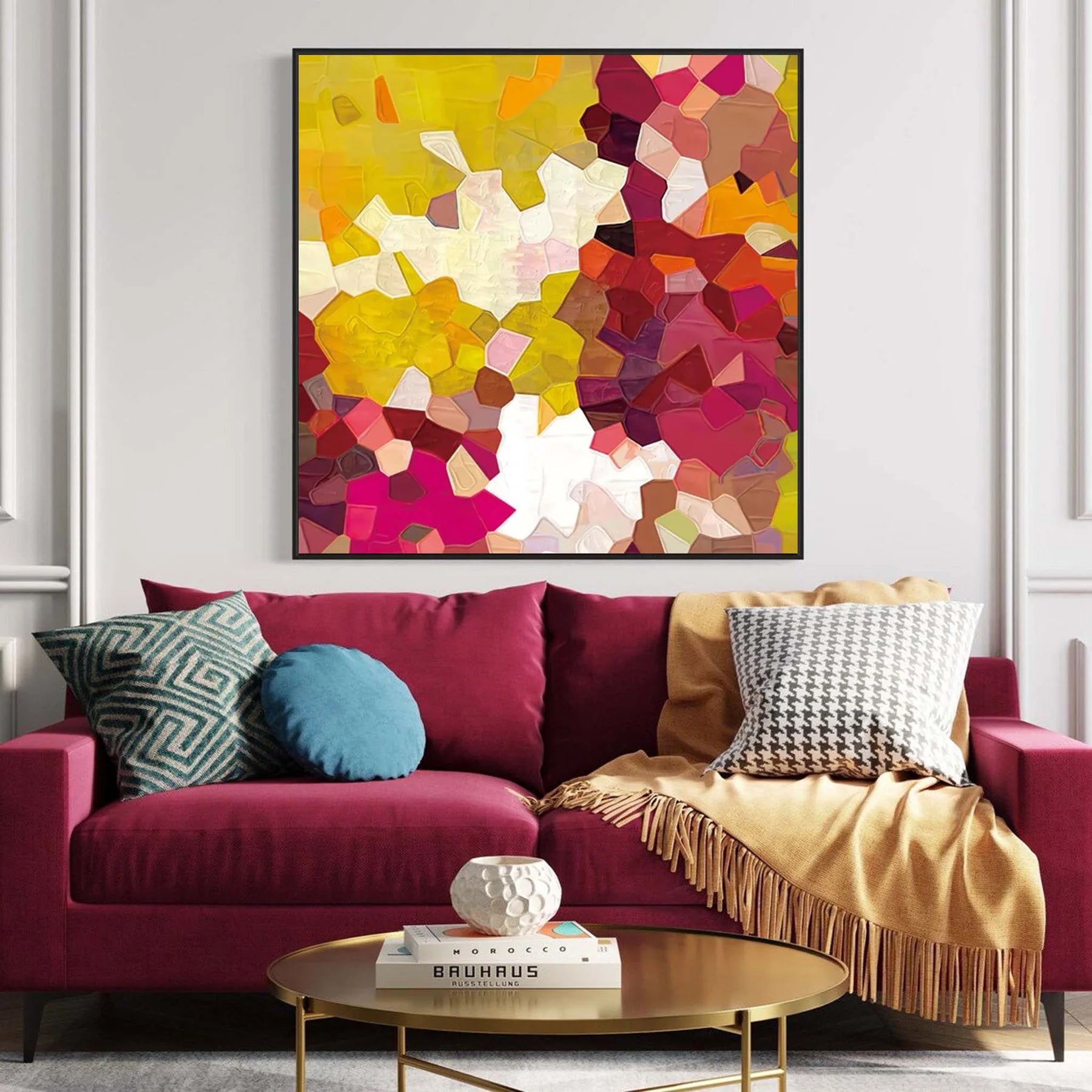 Colorful Abstract Textured Painting Canvas #AT027