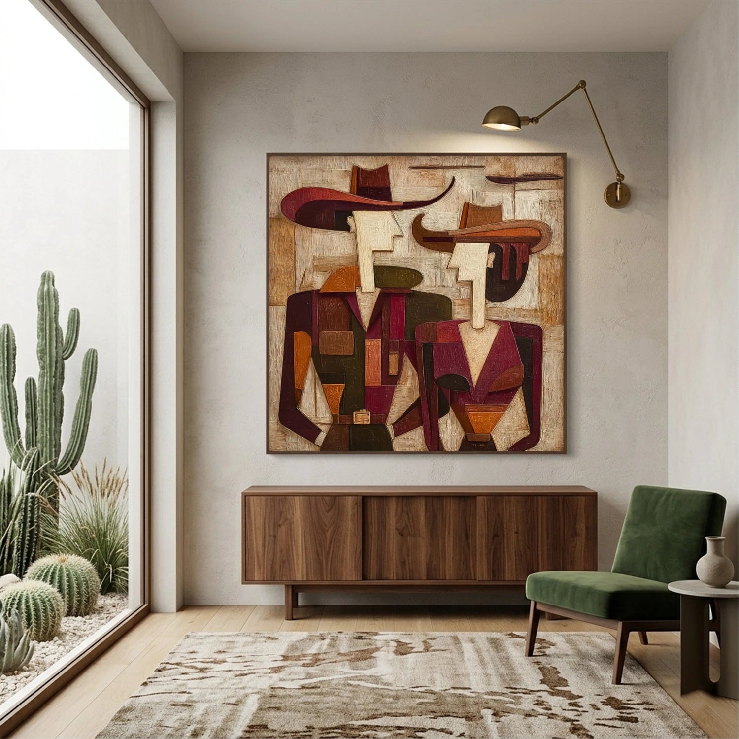 Abstract Portrait Canvas Art #AE136