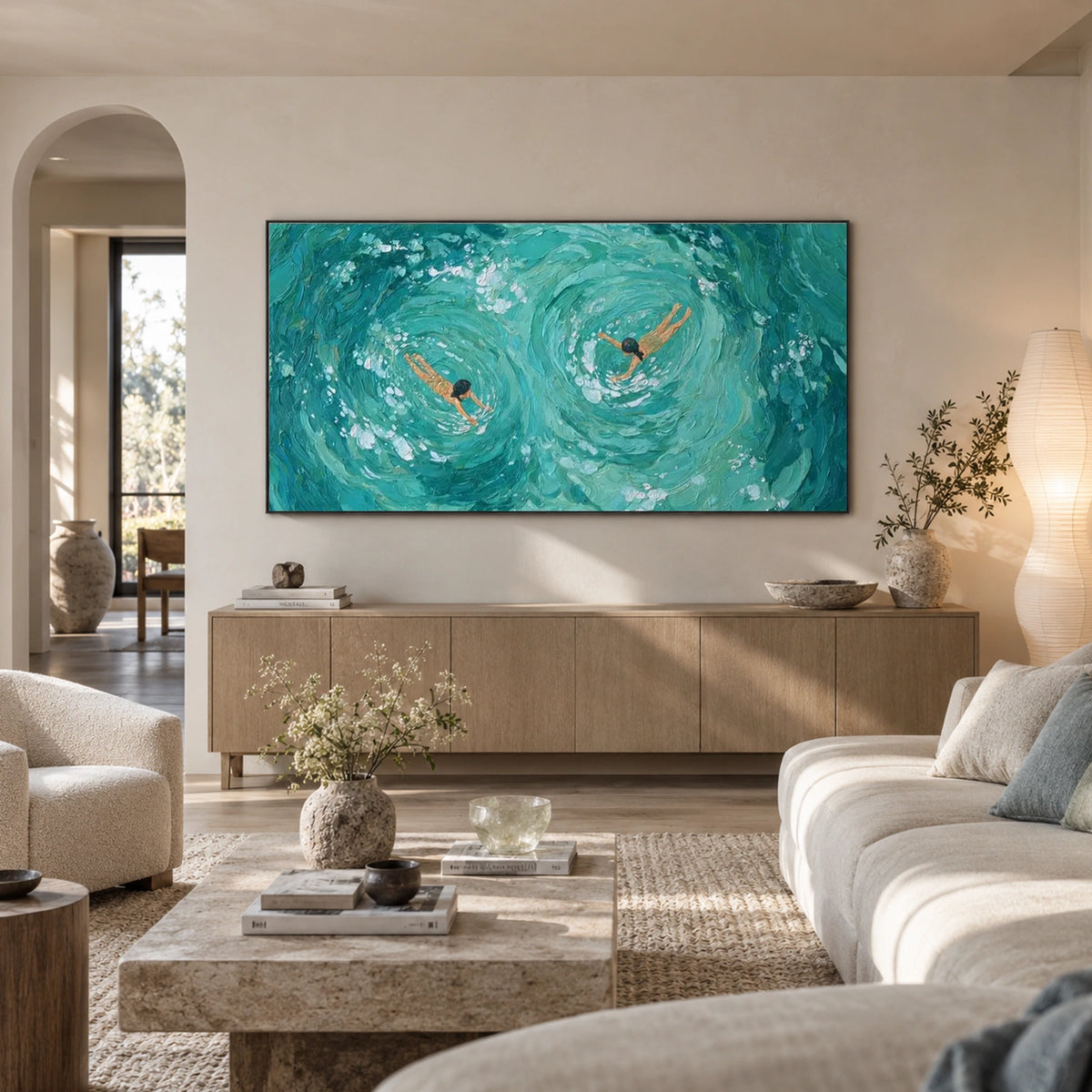 Swimming Sports Textured Wall Art #MS136