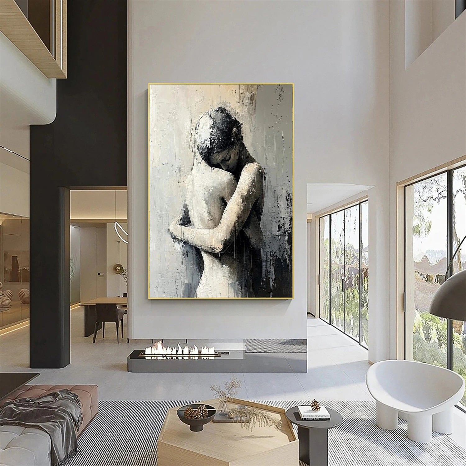Abstract Portrait Canvas Art #AE122