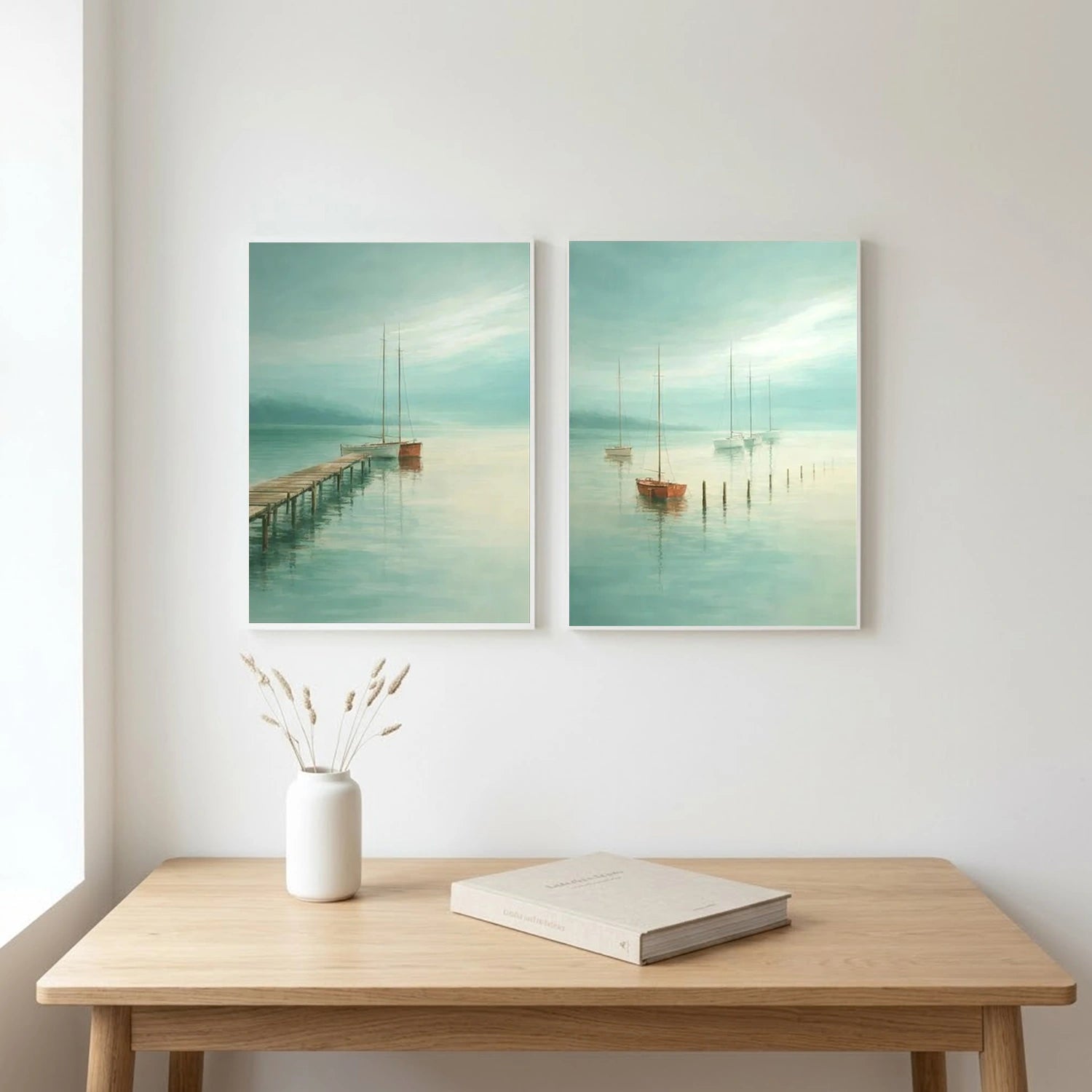 Ocean And Sky Abstract Wall Art Set of 2 #OS162