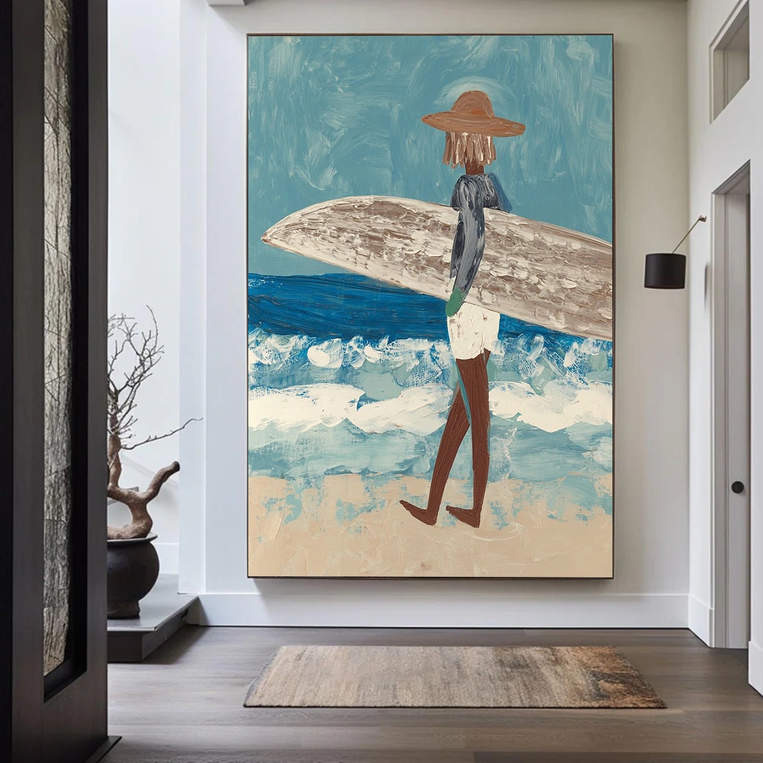 Abstract Portrait Canvas Art #AE096